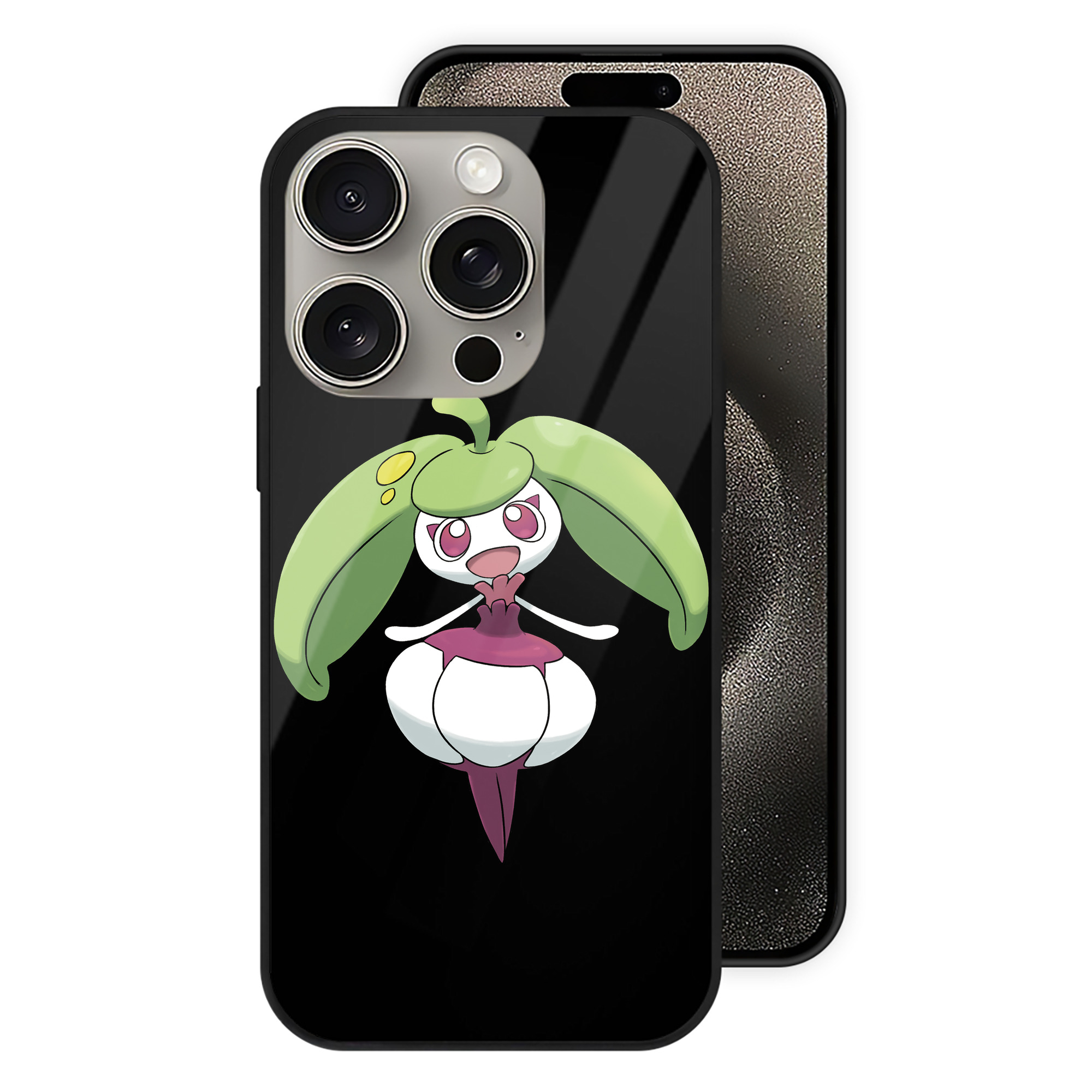ポケットモンスター Pokémon 【iPhone15Pro対応】スマホケース 耐衝撃＆黄変防止 背面ガラス