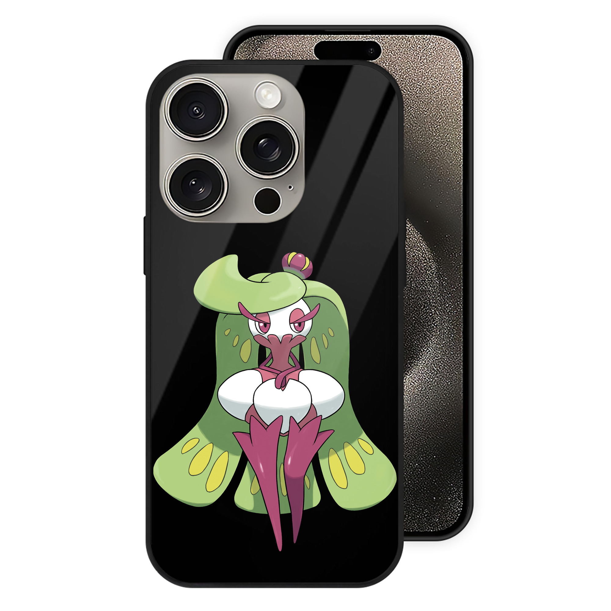 ポケットモンスター Pokémon 【iPhone15Pro対応】スマホケース 耐衝撃＆黄変防止 背面ガラス