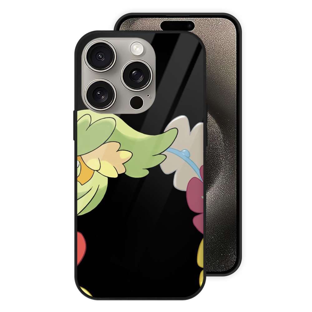 ポケットモンスター Pokémon 【iPhone15Pro対応】スマホケース 耐衝撃＆黄変防止 背面ガラス
