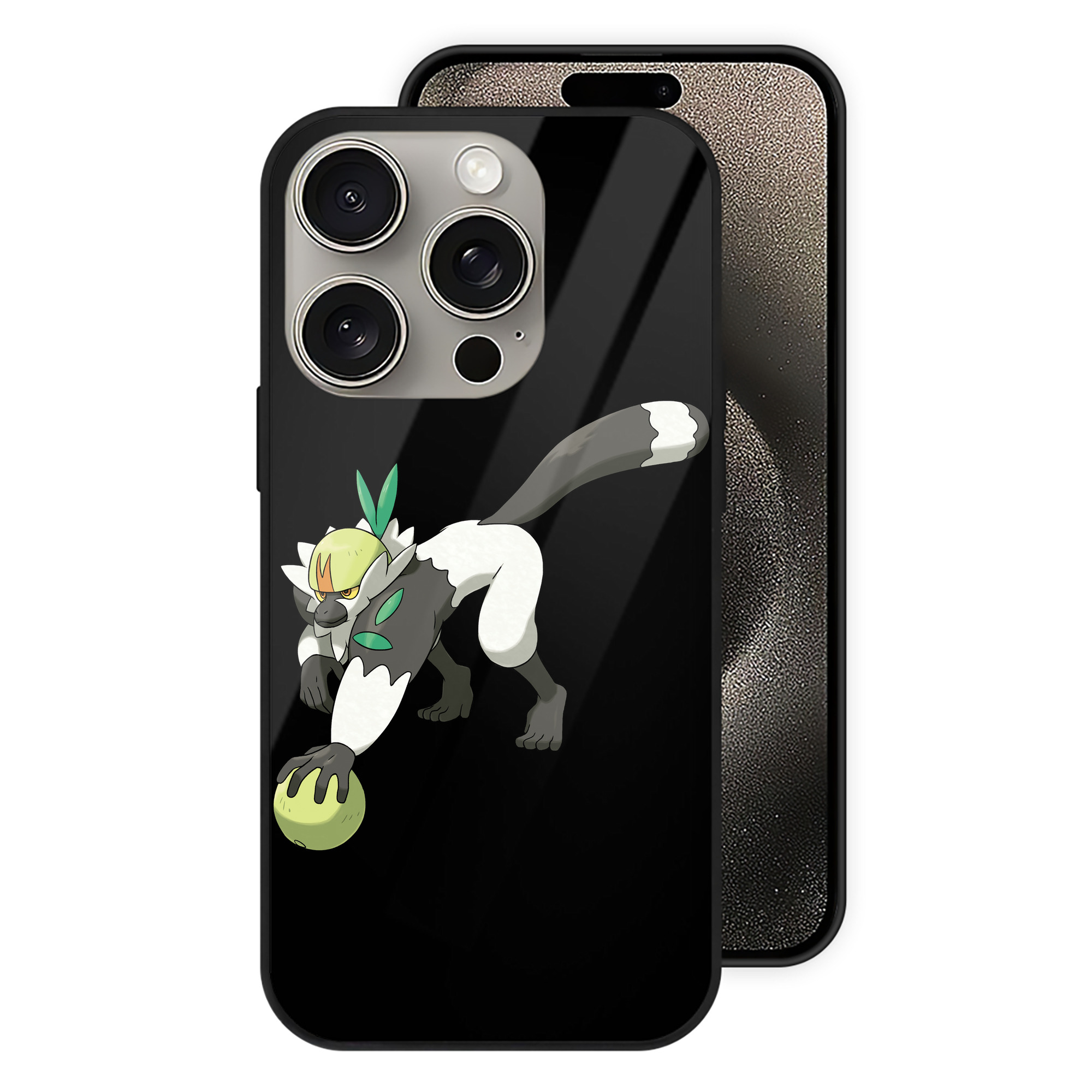 ポケットモンスター Pokémon 【iPhone15Pro対応】スマホケース 耐衝撃＆黄変防止 背面ガラス