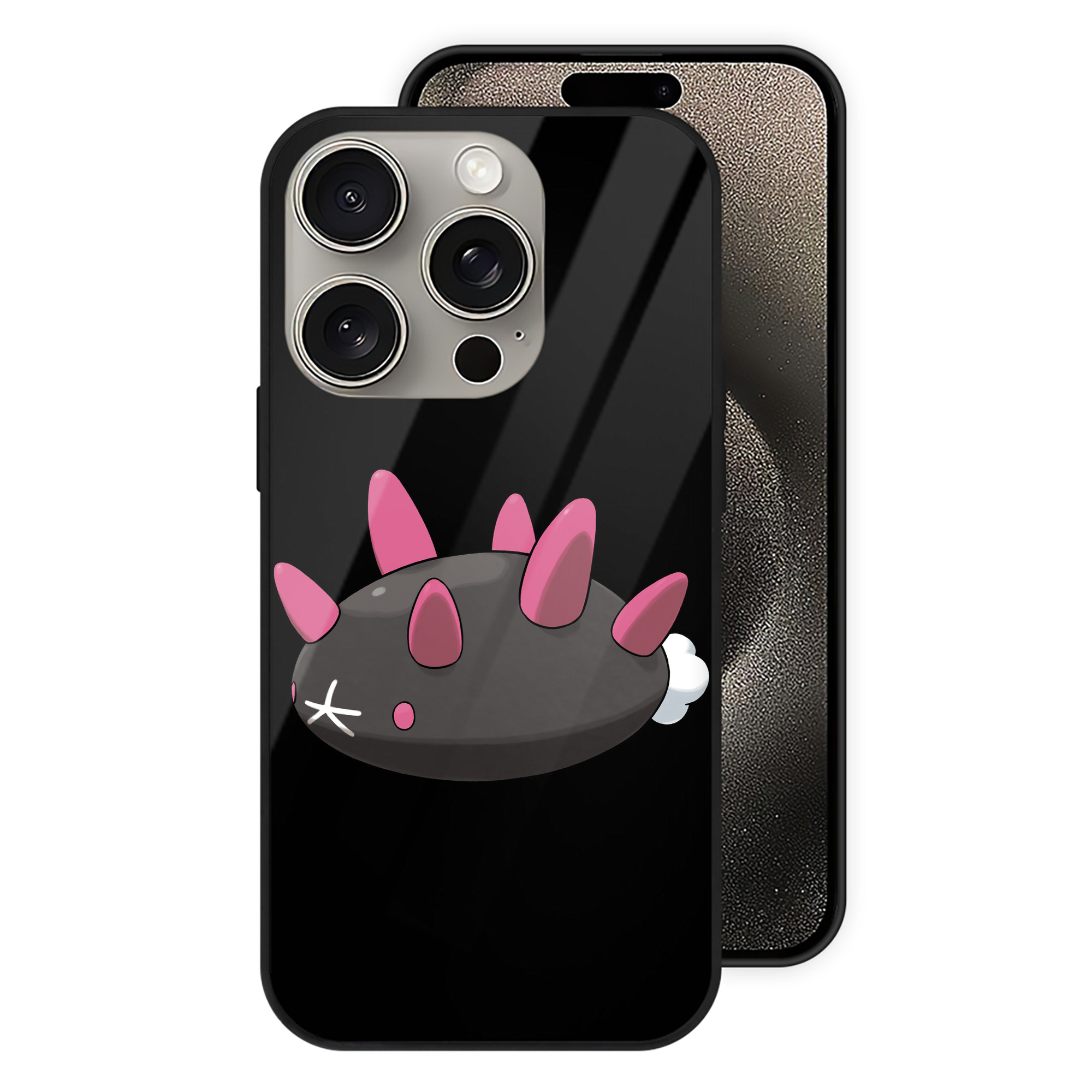 ポケットモンスター Pokémon 【iPhone15Pro対応】スマホケース 耐衝撃＆黄変防止 背面ガラス