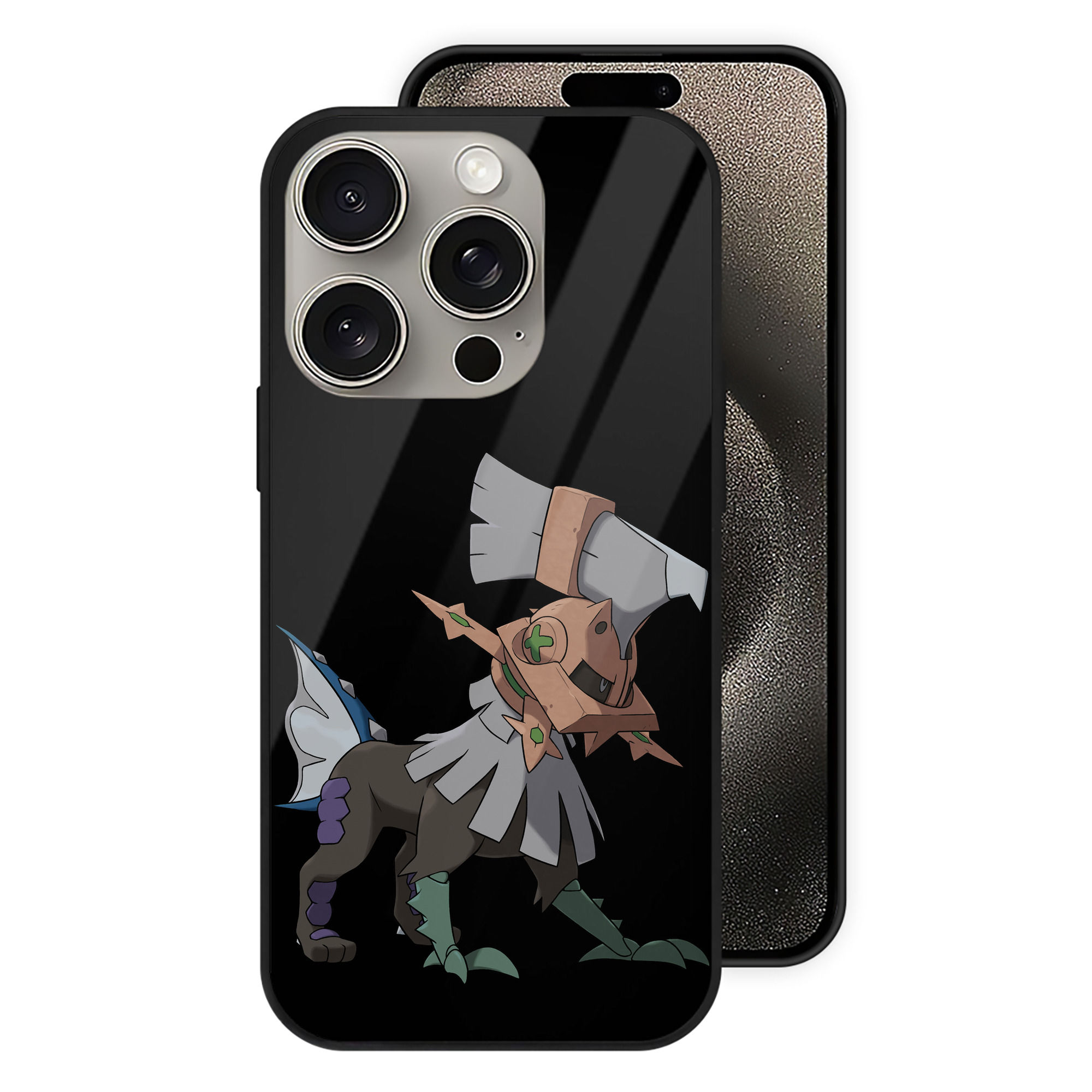 ポケットモンスター Pokémon 【iPhone15Pro対応】スマホケース 耐衝撃＆黄変防止 背面ガラス