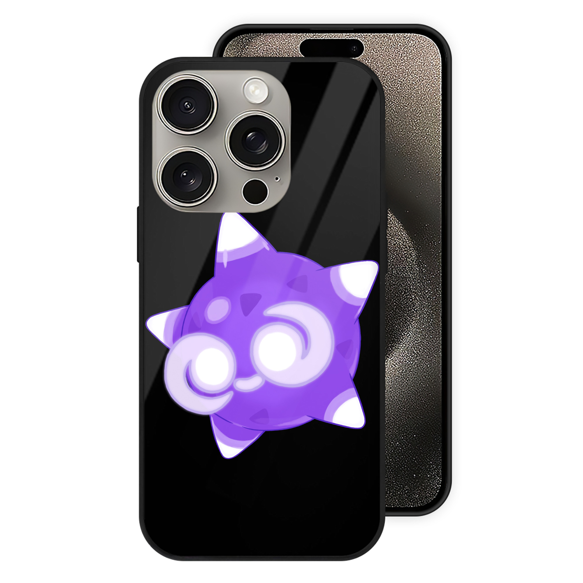 ポケットモンスター Pokémon 【iPhone15Pro対応】スマホケース 耐衝撃＆黄変防止 背面ガラス