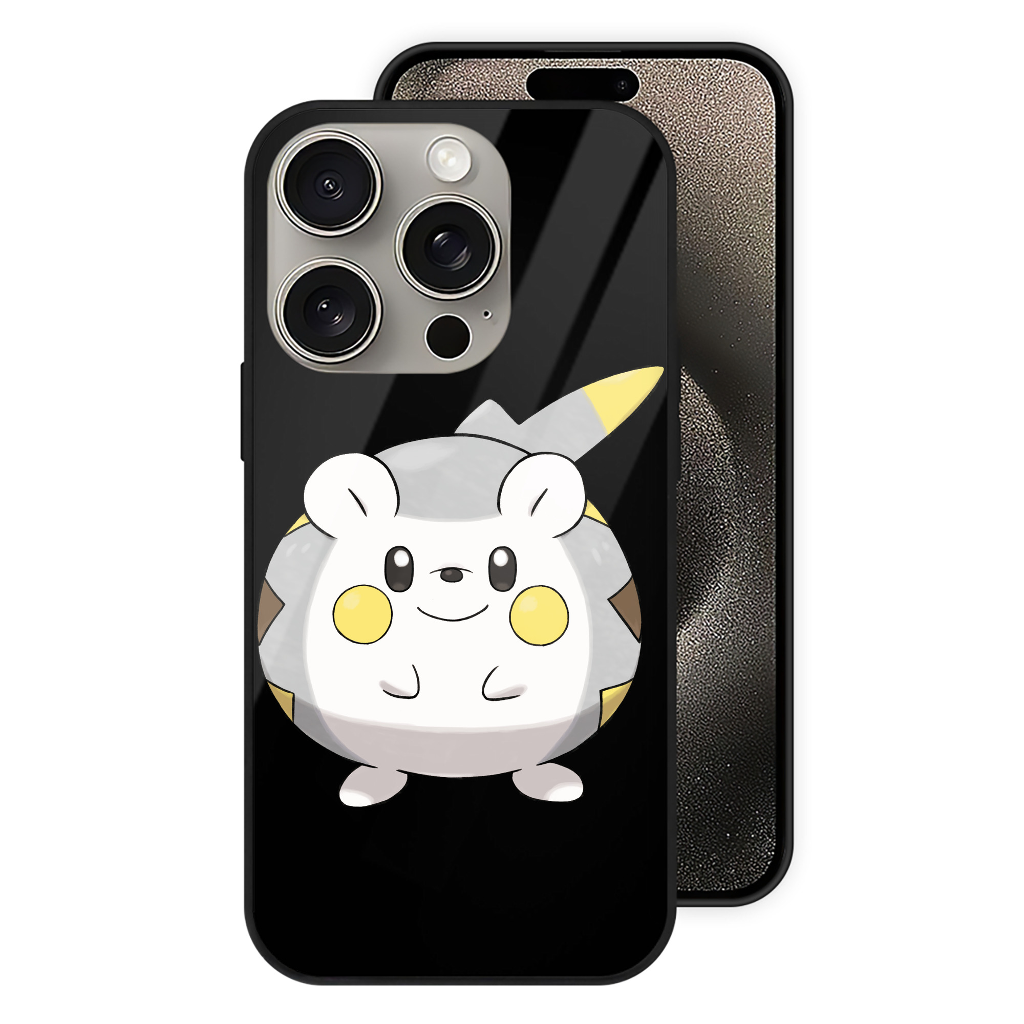 ポケットモンスター Pokémon 【iPhone15Pro対応】スマホケース 耐衝撃＆黄変防止 背面ガラス