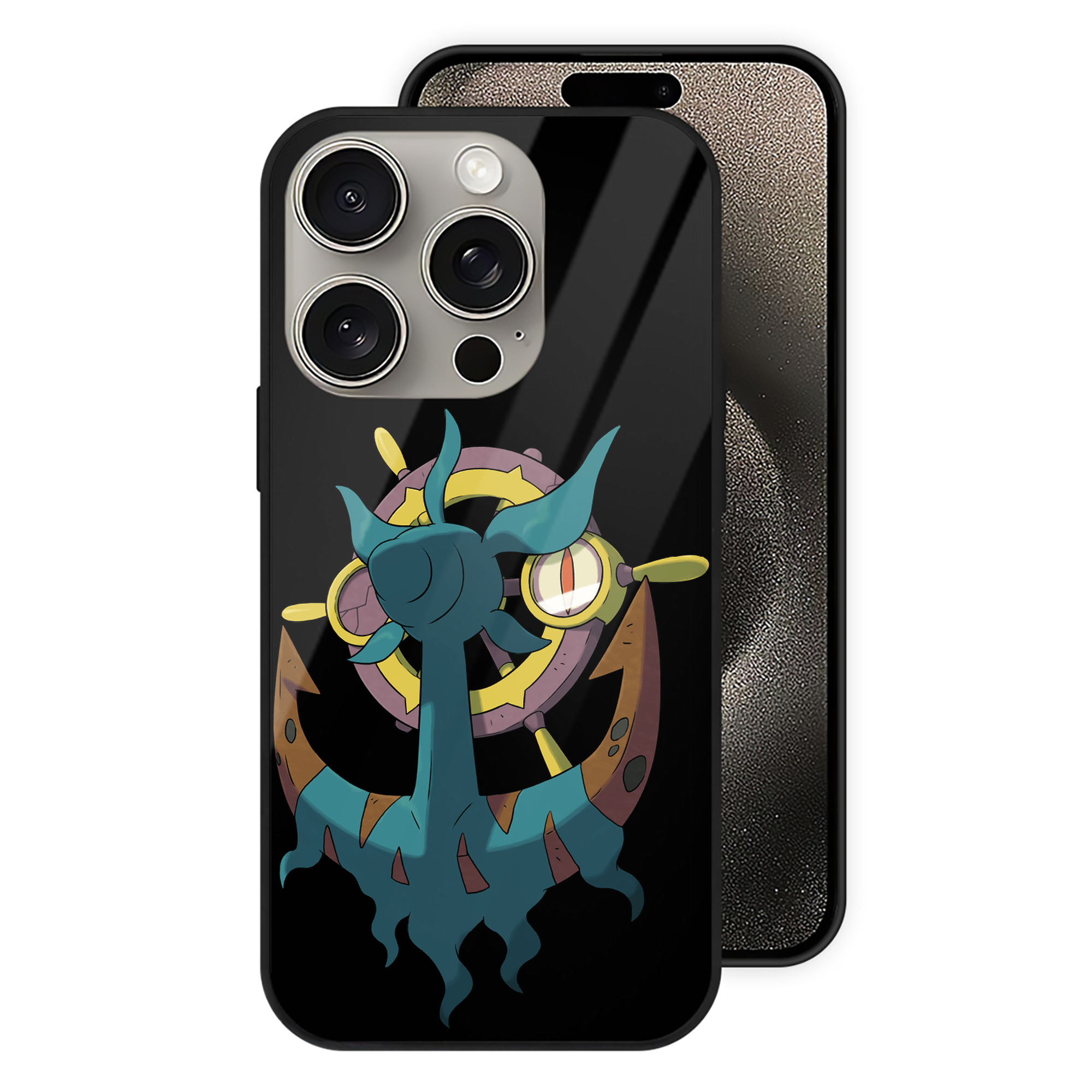 ポケットモンスター Pokémon 【iPhone15Pro対応】スマホケース 耐衝撃＆黄変防止 背面ガラス
