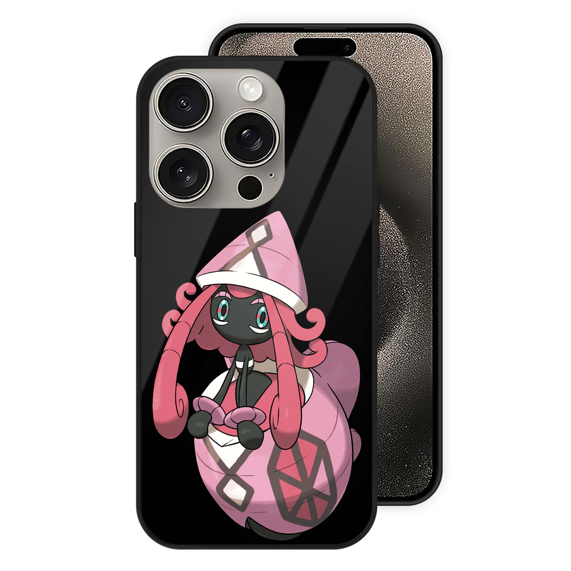 ポケットモンスター Pokémon 【iPhone15Pro対応】スマホケース 耐衝撃＆黄変防止 背面ガラス