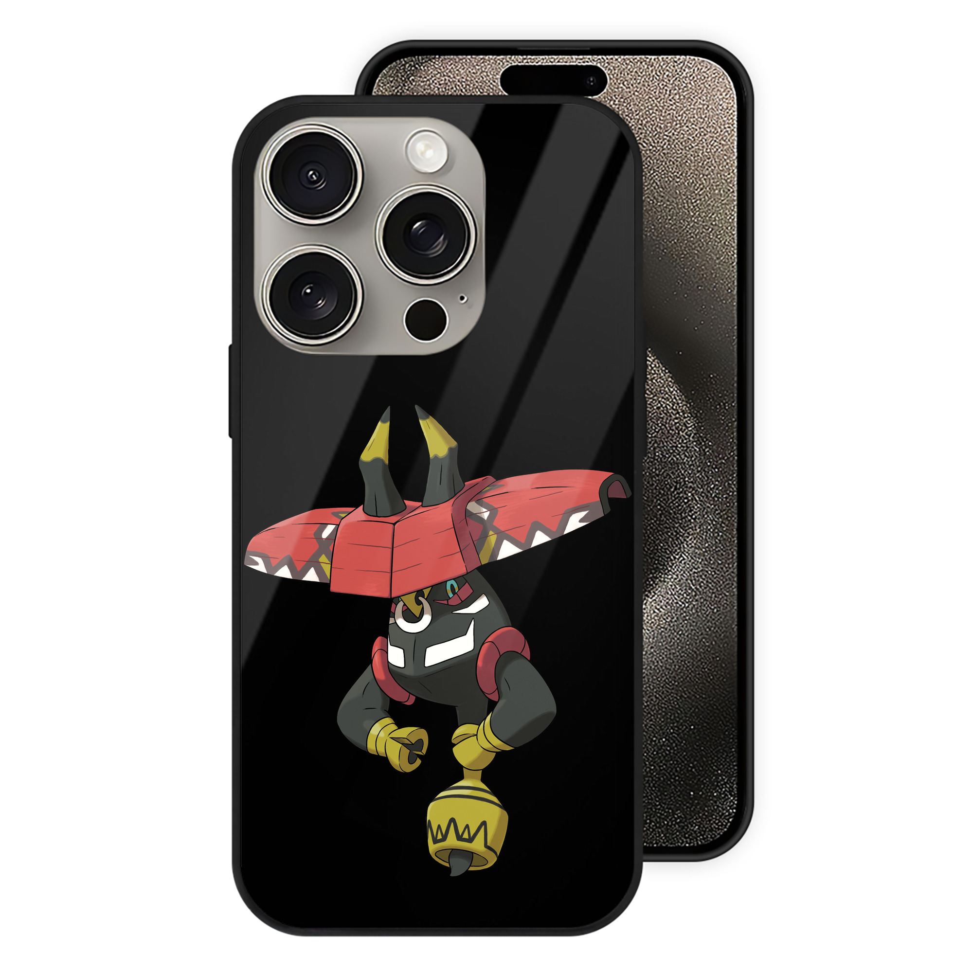 ポケットモンスター Pokémon 【iPhone15Pro対応】スマホケース 耐衝撃＆黄変防止 背面ガラス
