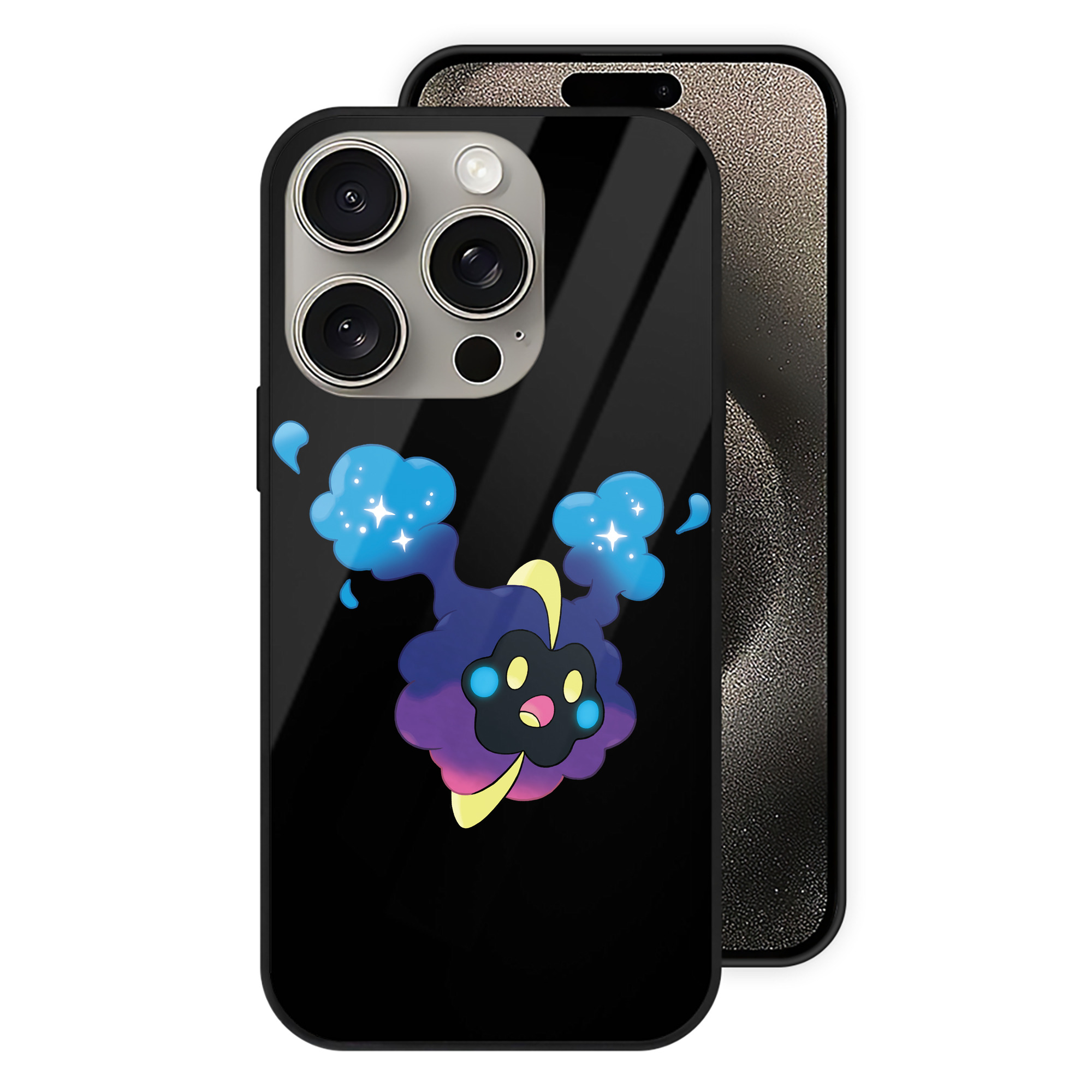 ポケットモンスター Pokémon 【iPhone15Pro対応】スマホケース 耐衝撃＆黄変防止 背面ガラス