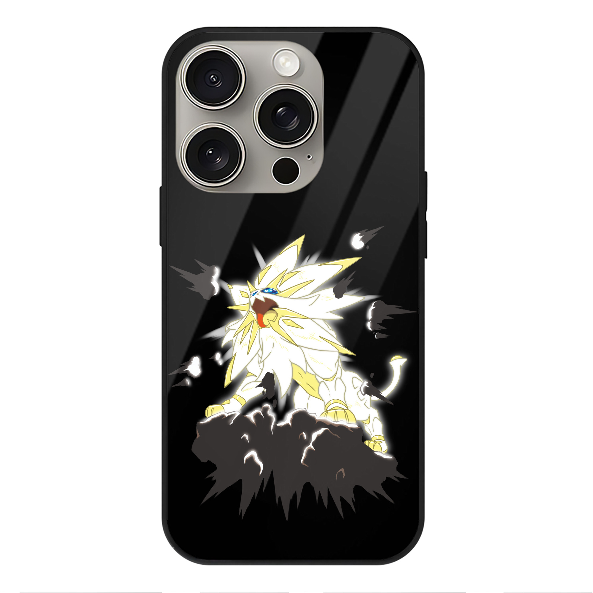 （画像用） ポケットモンスター Pokémon 【iPhone15Pro対応】スマホケース 耐衝撃＆黄変防止 背面ガラス
