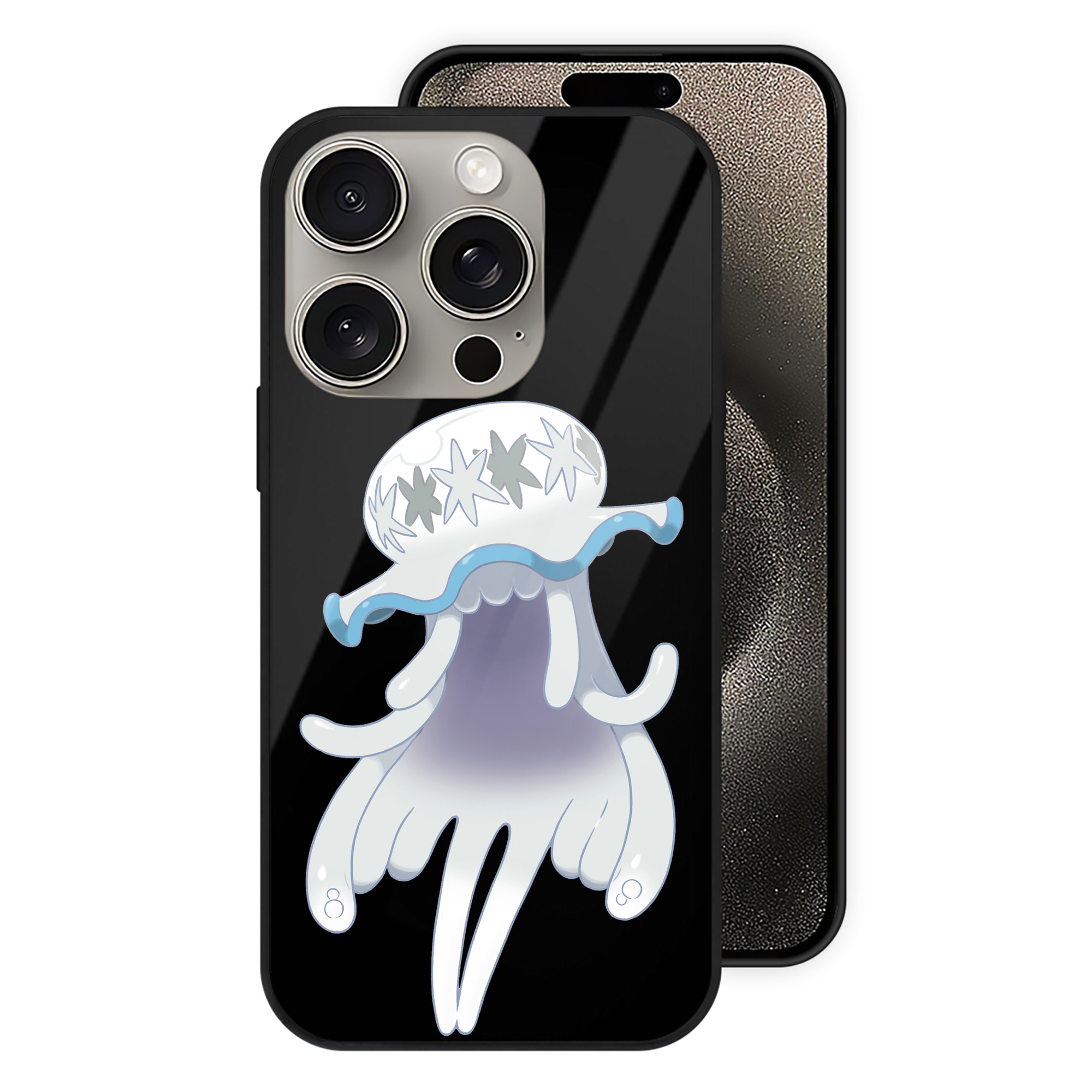 ポケットモンスター Pokémon 【iPhone15Pro対応】スマホケース 耐衝撃＆黄変防止 背面ガラス