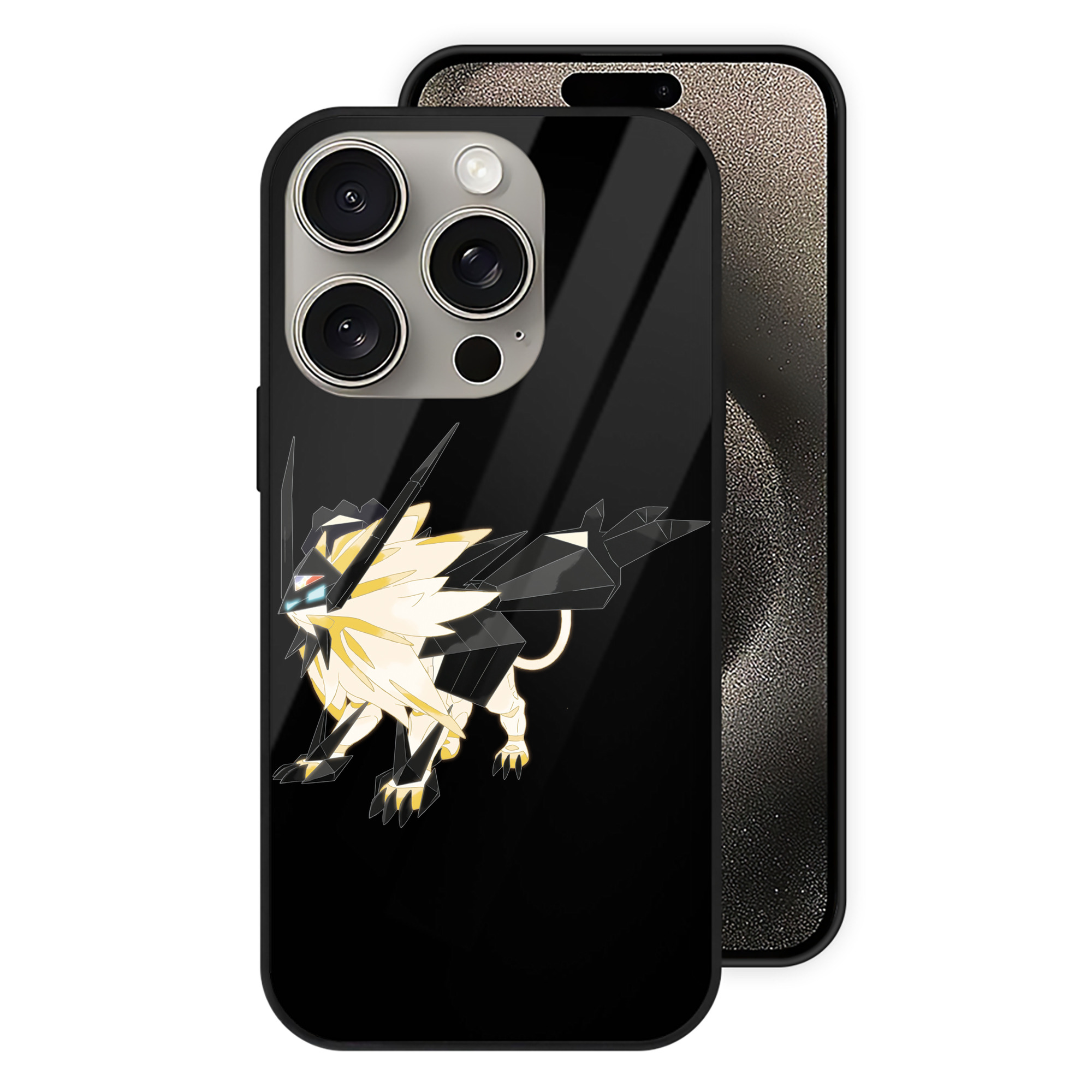 ポケットモンスター Pokémon 【iPhone15Pro対応】スマホケース 耐衝撃＆黄変防止 背面ガラス