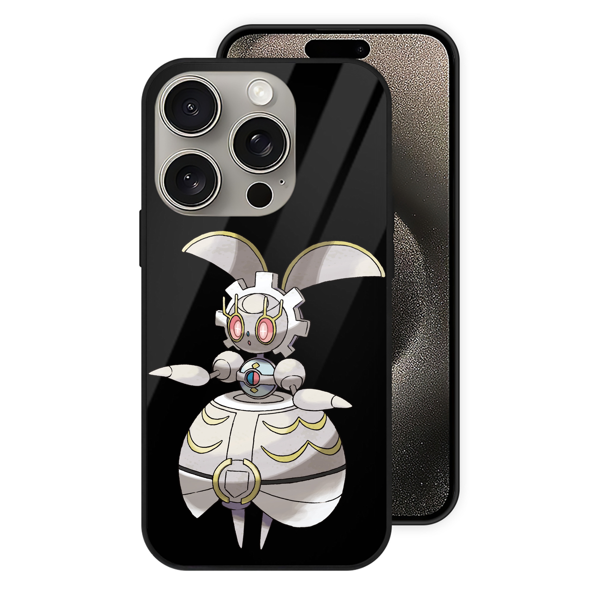 ポケットモンスター Pokémon 【iPhone15Pro対応】スマホケース 耐衝撃＆黄変防止 背面ガラス