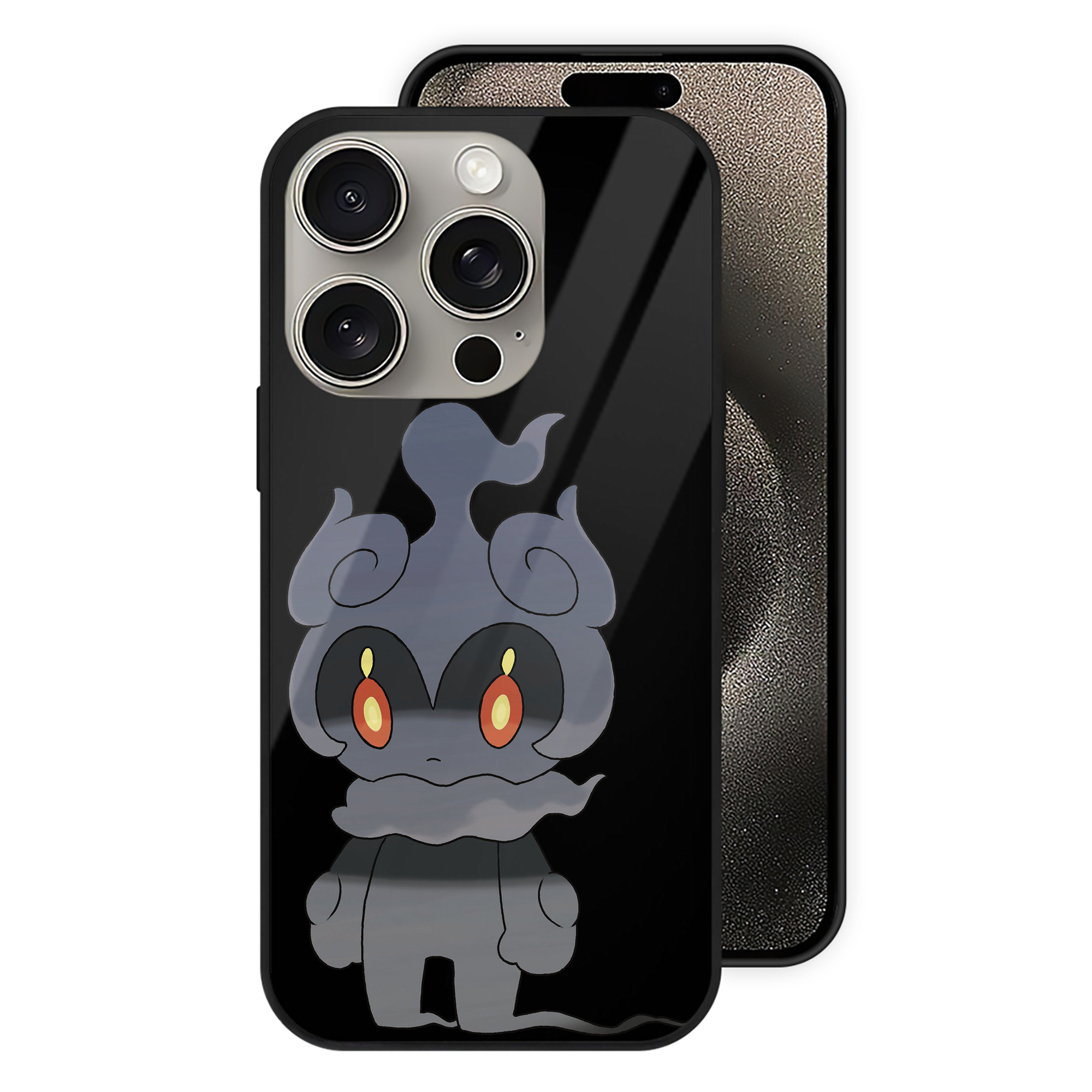 ポケットモンスター Pokémon 【iPhone15Pro対応】スマホケース 耐衝撃＆黄変防止 背面ガラス