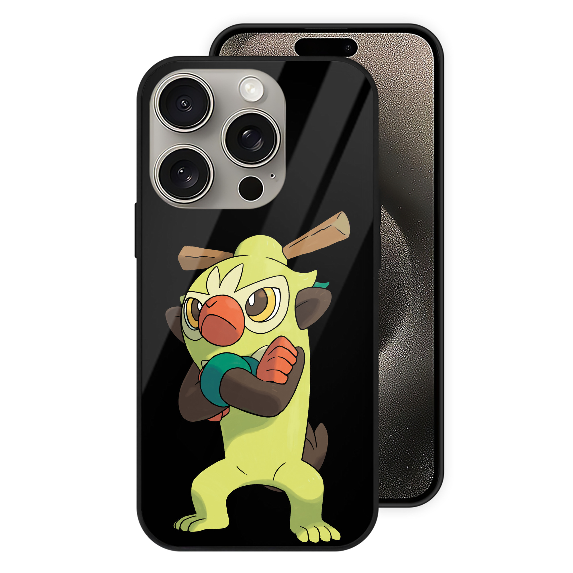 （画像用） ポケットモンスター Pokémon 【iPhone15Pro対応】スマホケース 耐衝撃＆黄変防止 背面ガラス