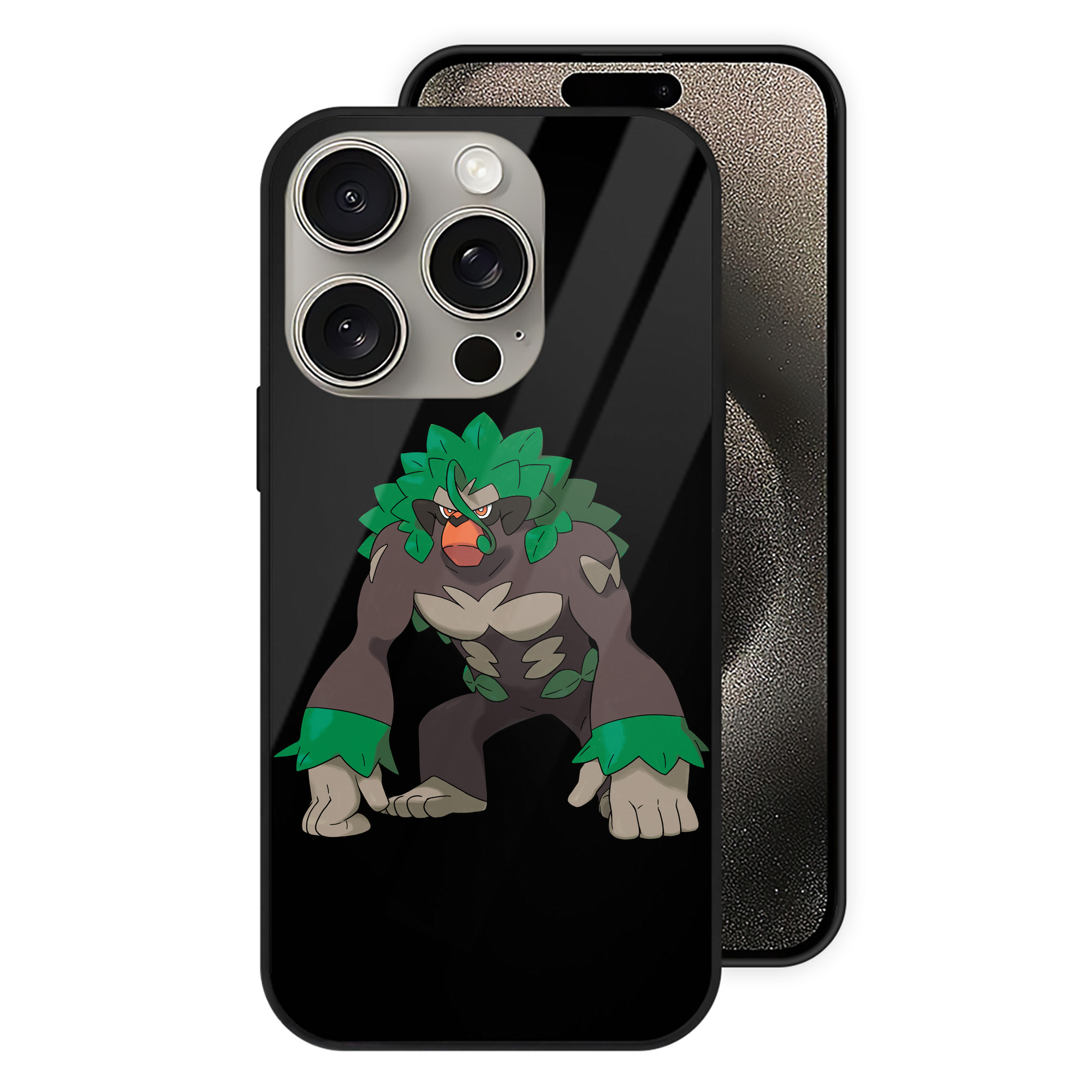 ポケットモンスター Pokémon 【iPhone15Pro対応】スマホケース 耐衝撃＆黄変防止 背面ガラス