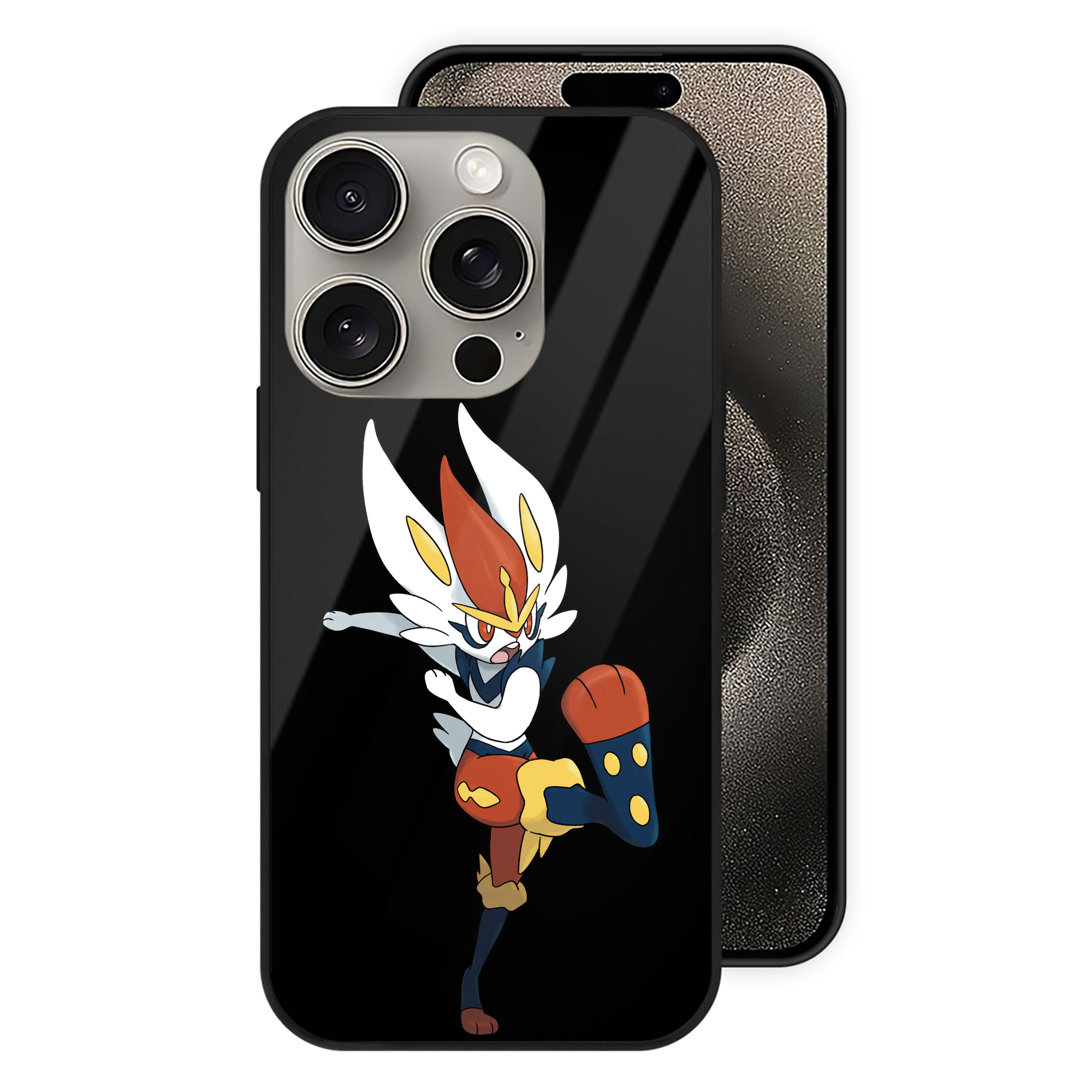 （画像用） ポケットモンスター Pokémon 【iPhone15Pro対応】スマホケース 耐衝撃＆黄変防止 背面ガラス