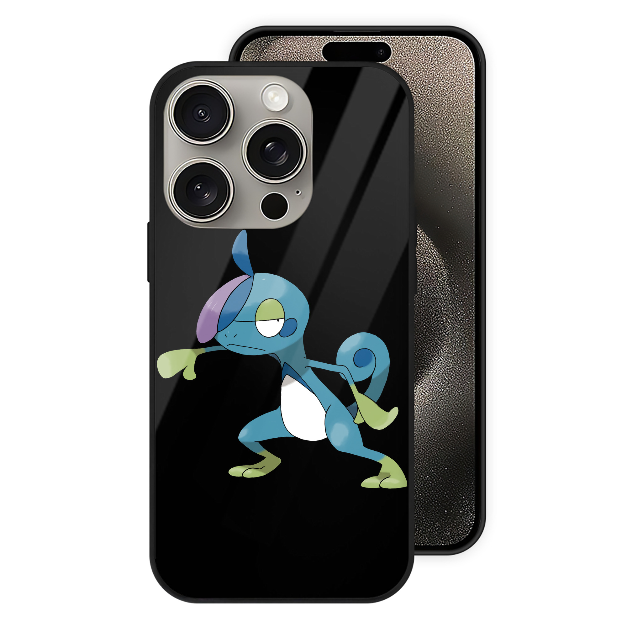 ポケットモンスター Pokémon 【iPhone15Pro対応】スマホケース 耐衝撃＆黄変防止 背面ガラス