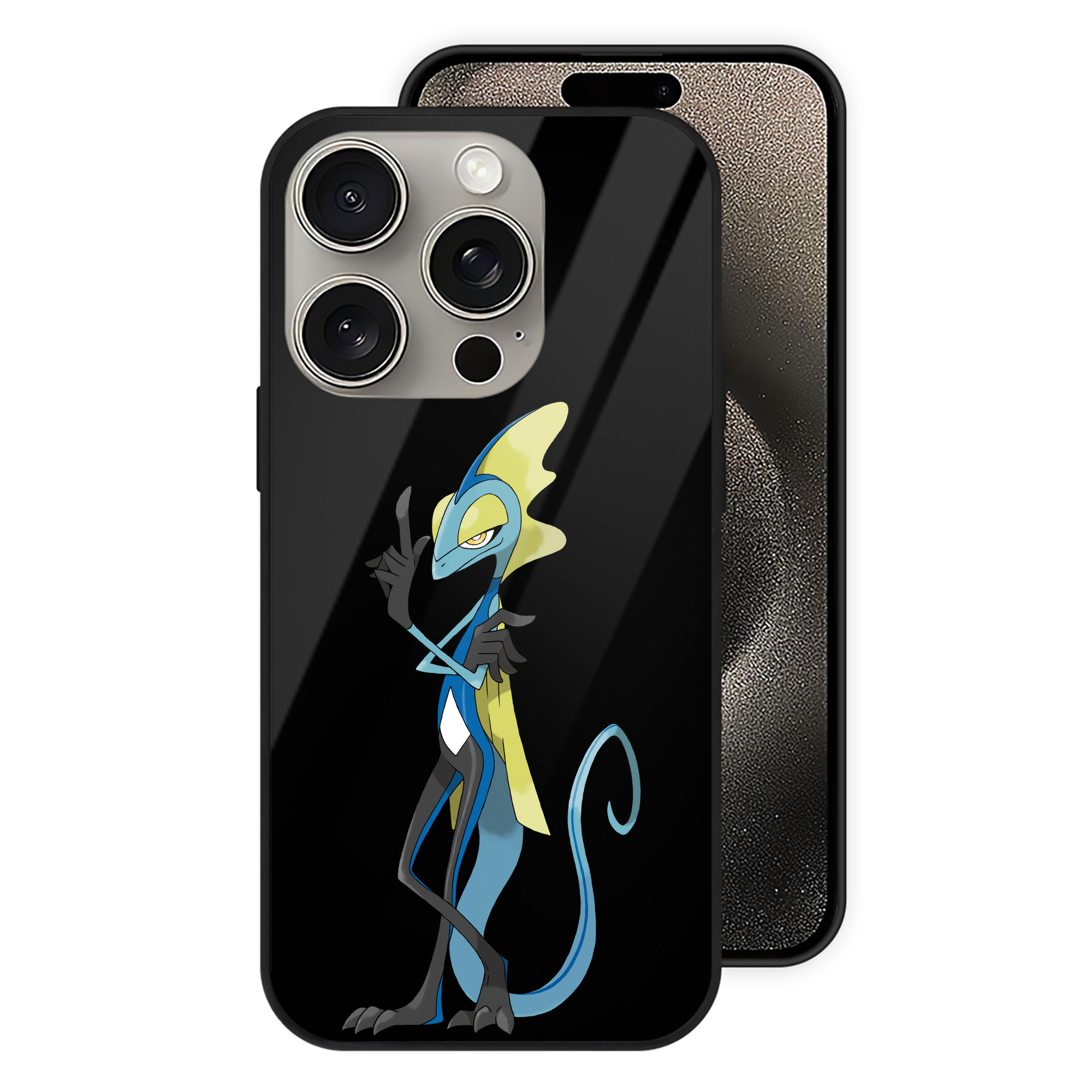 ポケットモンスター Pokémon 【iPhone15Pro対応】スマホケース 耐衝撃＆黄変防止 背面ガラス