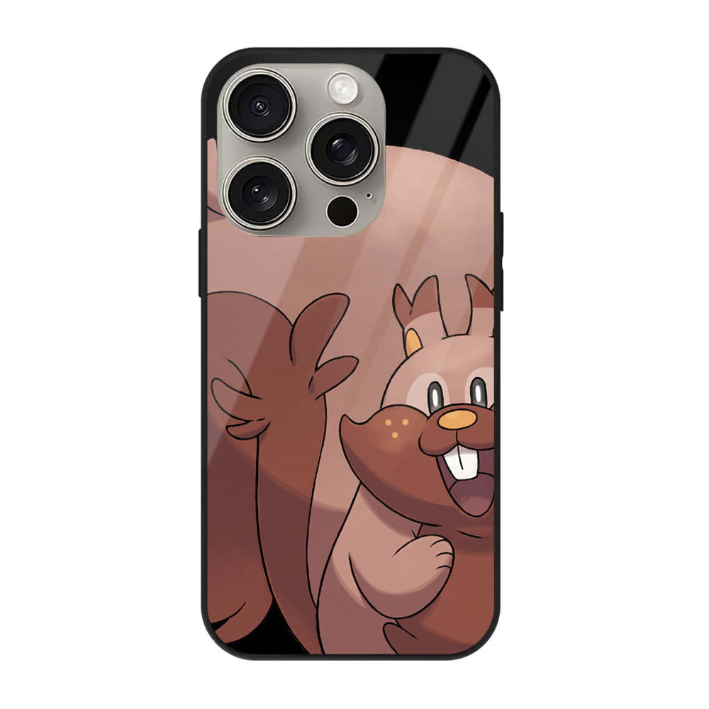 （画像用） ポケットモンスター Pokémon 【iPhone15Pro対応】スマホケース 耐衝撃＆黄変防止 背面ガラス