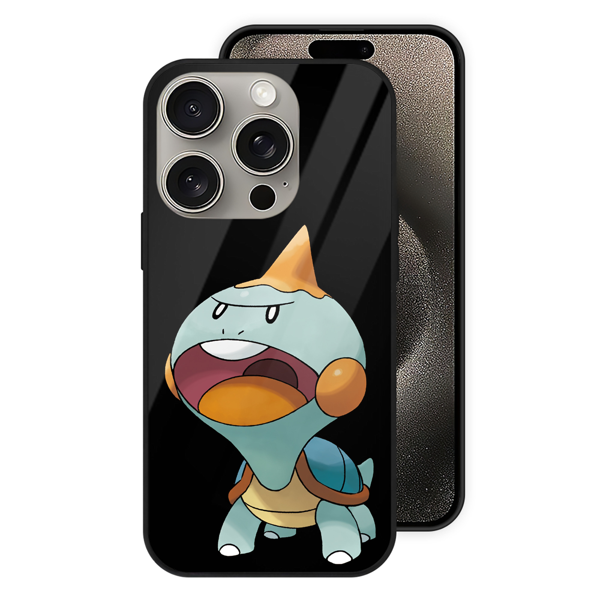 ポケットモンスター Pokémon 【iPhone15Pro対応】スマホケース 耐衝撃＆黄変防止 背面ガラス