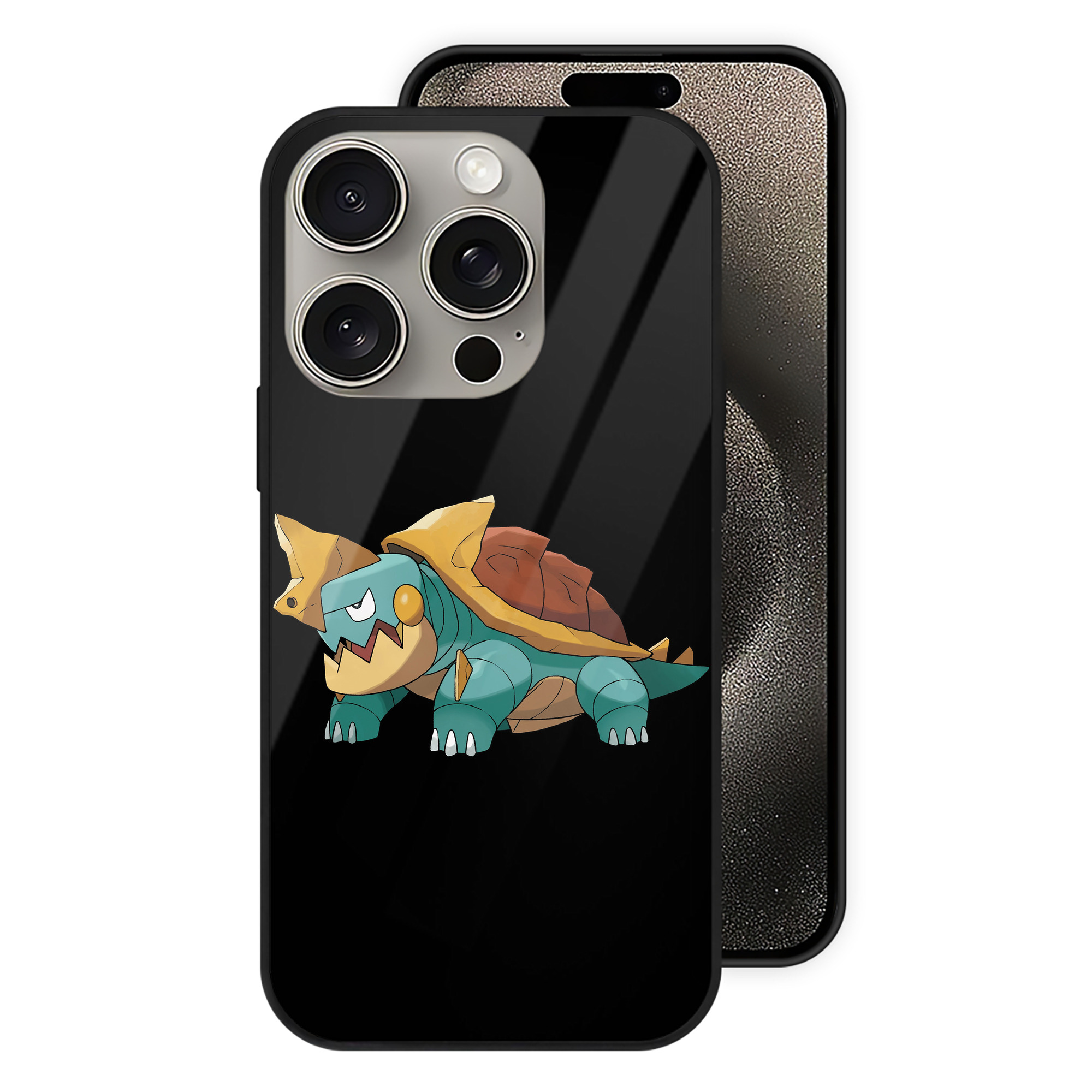 ポケットモンスター Pokémon 【iPhone15Pro対応】スマホケース 耐衝撃＆黄変防止 背面ガラス