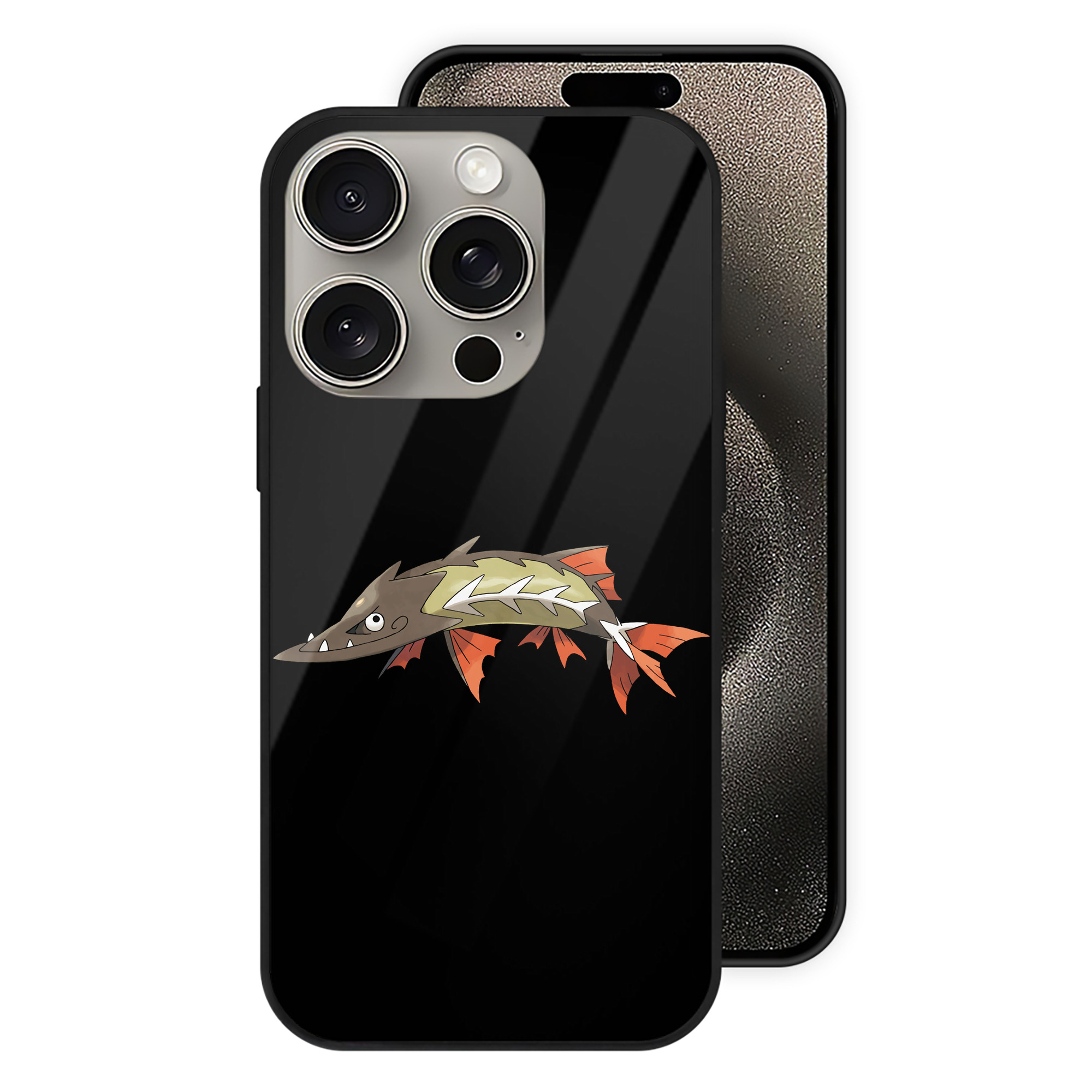 ポケットモンスター Pokémon 【iPhone15Pro対応】スマホケース 耐衝撃＆黄変防止 背面ガラス