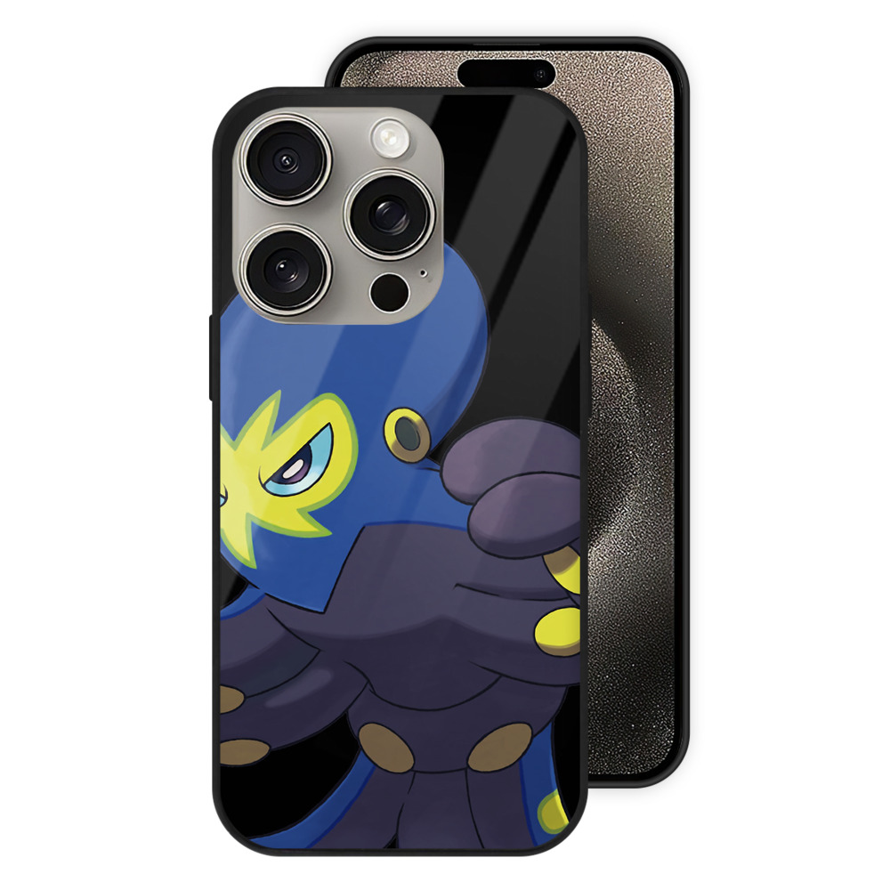 ポケットモンスター Pokémon 【iPhone15Pro対応】スマホケース 耐衝撃＆黄変防止 背面ガラス
