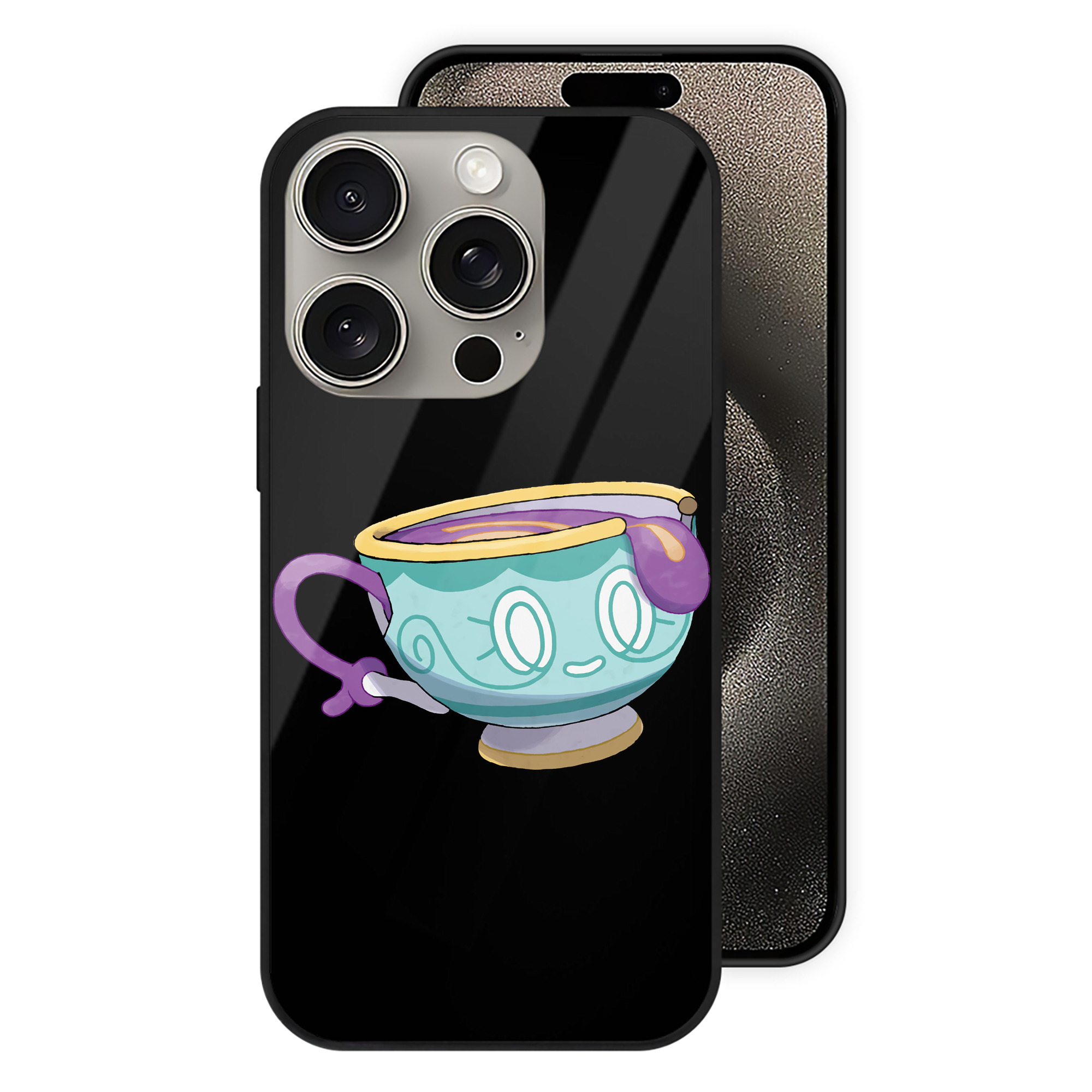 ポケットモンスター Pokémon 【iPhone15Pro対応】スマホケース 耐衝撃＆黄変防止 背面ガラス