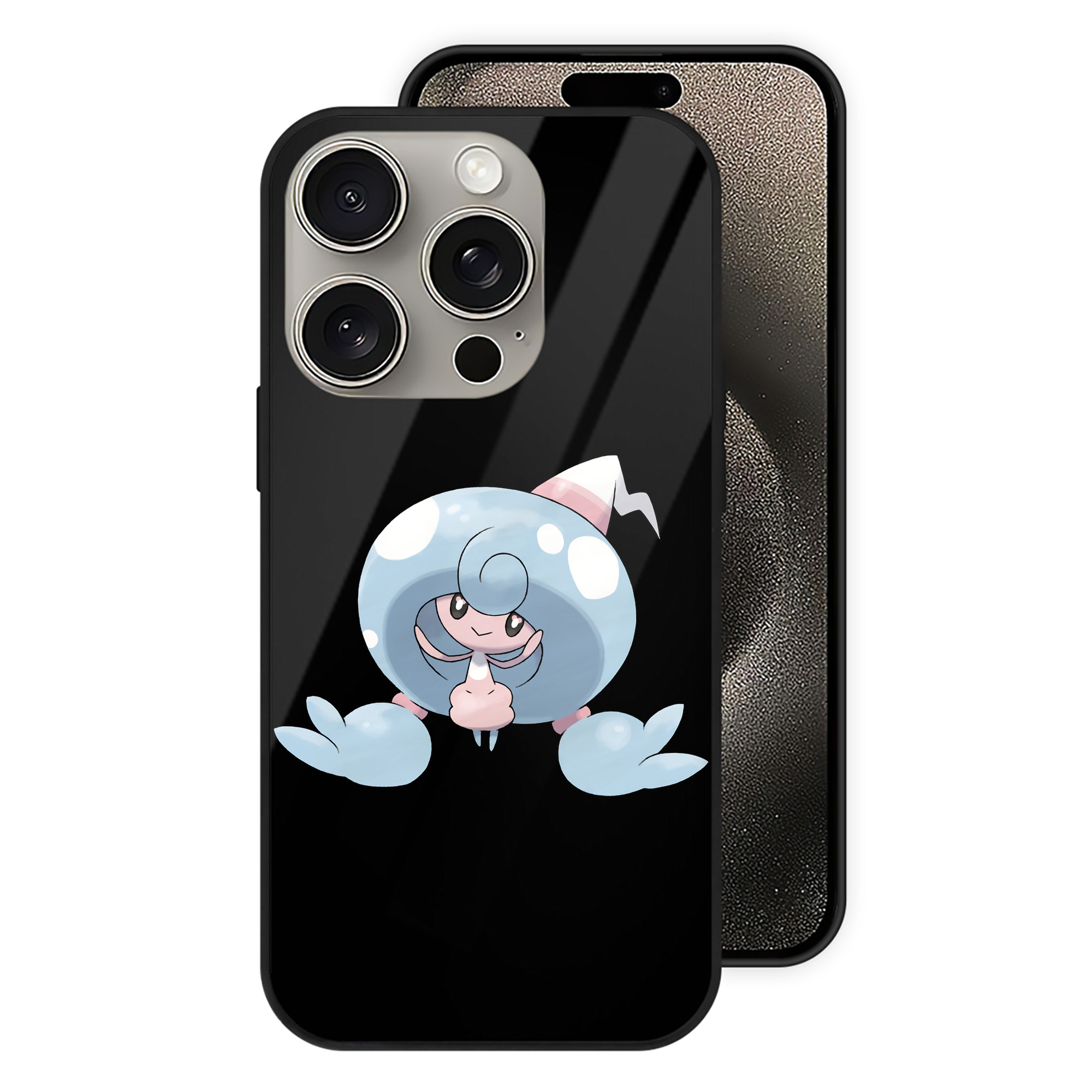 ポケットモンスター Pokémon 【iPhone15Pro対応】スマホケース 耐衝撃＆黄変防止 背面ガラス