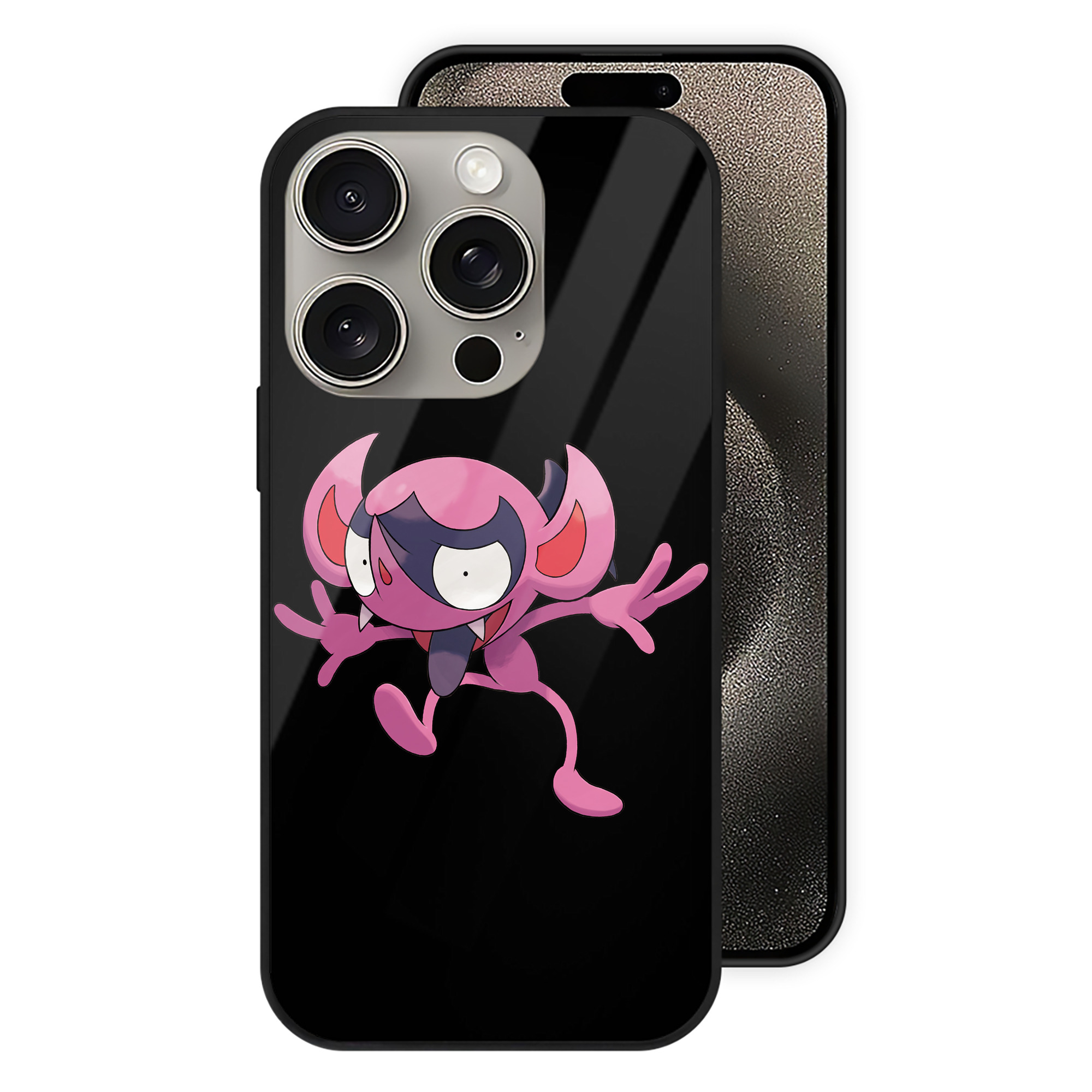 ポケットモンスター Pokémon 【iPhone15Pro対応】スマホケース 耐衝撃＆黄変防止 背面ガラス