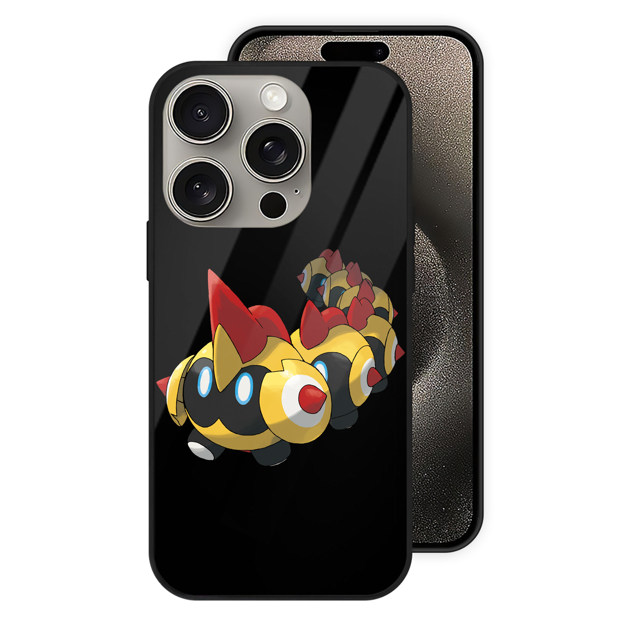 （画像用） ポケットモンスター Pokémon 【iPhone15Pro対応】スマホケース 耐衝撃＆黄変防止 背面ガラス