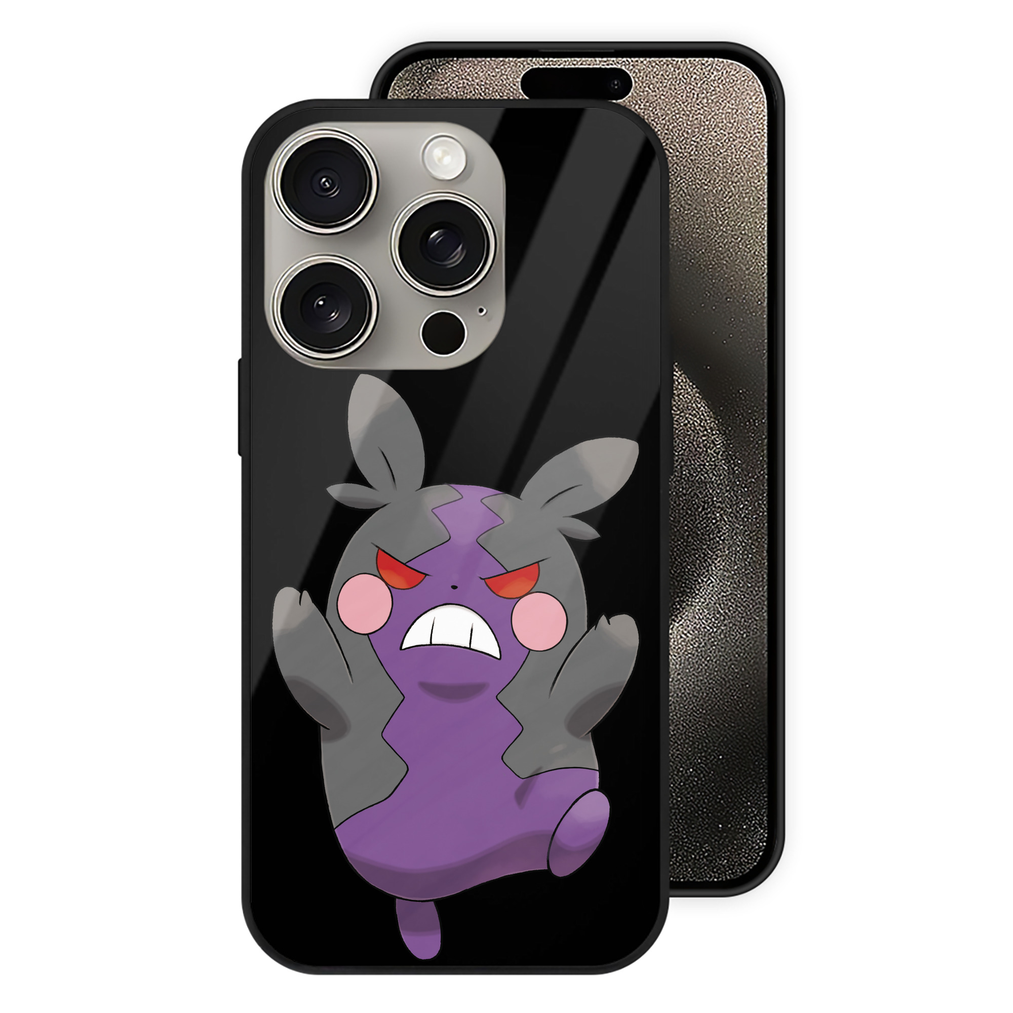 （画像用） ポケットモンスター Pokémon 【iPhone15Pro対応】スマホケース 耐衝撃＆黄変防止 背面ガラス