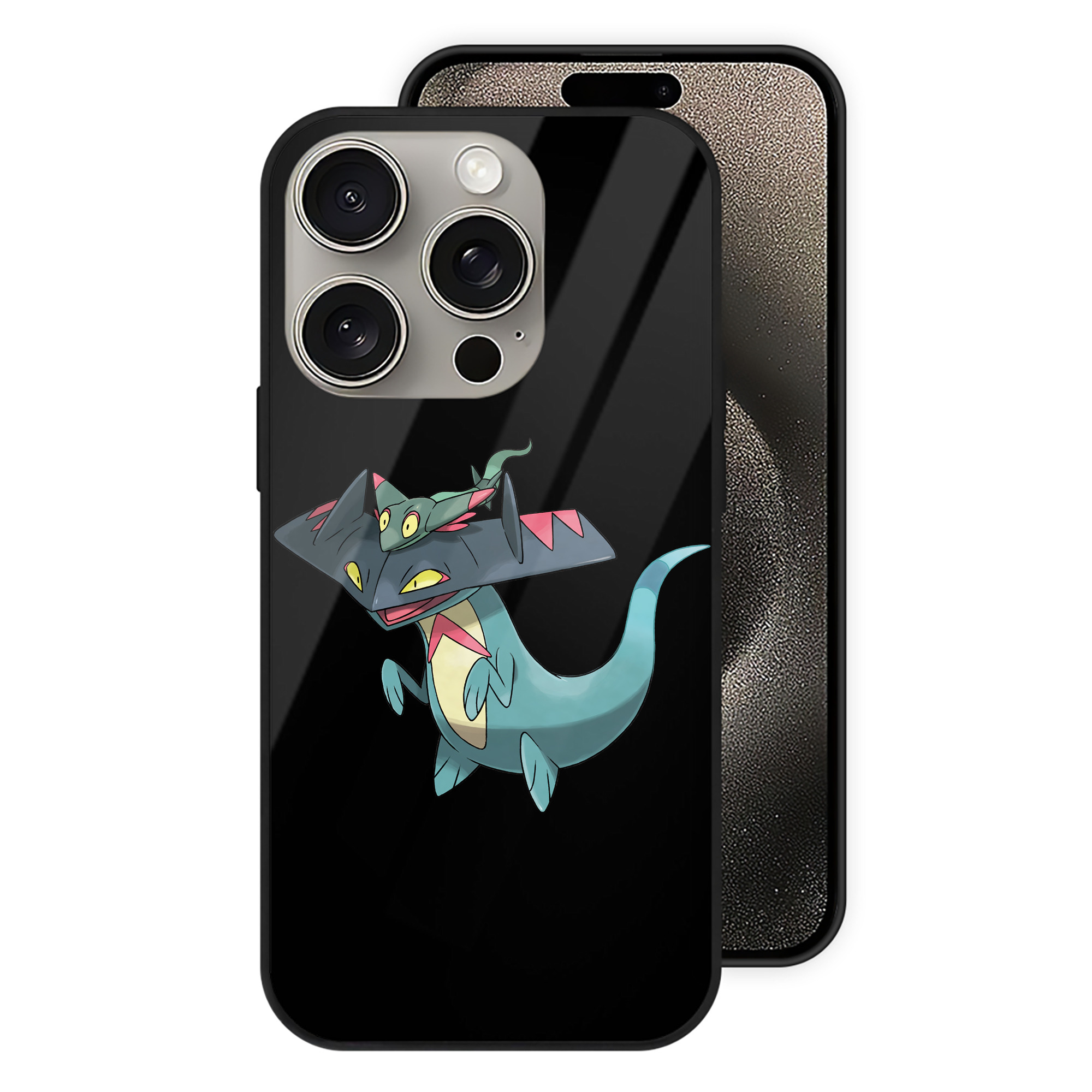 （画像用） ポケットモンスター Pokémon 【iPhone15Pro対応】スマホケース 耐衝撃＆黄変防止 背面ガラス