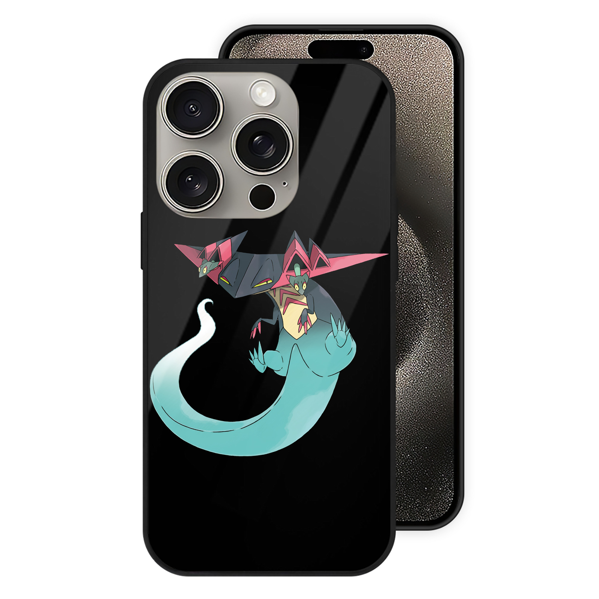 （画像用） ポケットモンスター Pokémon 【iPhone15Pro対応】スマホケース 耐衝撃＆黄変防止 背面ガラス