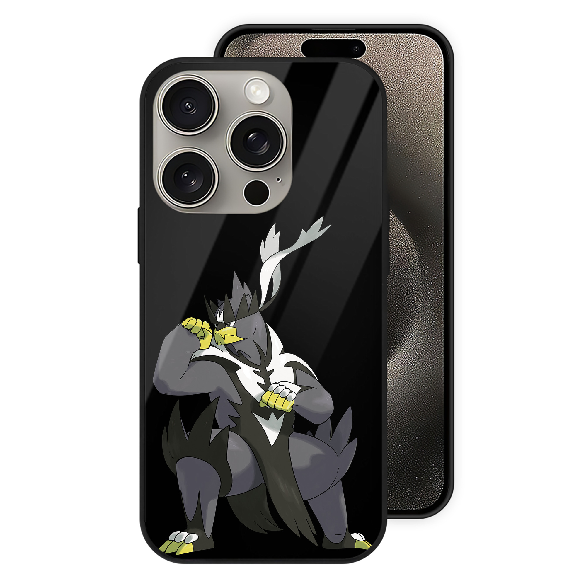 （画像用） ポケットモンスター Pokémon 【iPhone15Pro対応】スマホケース 耐衝撃＆黄変防止 背面ガラス