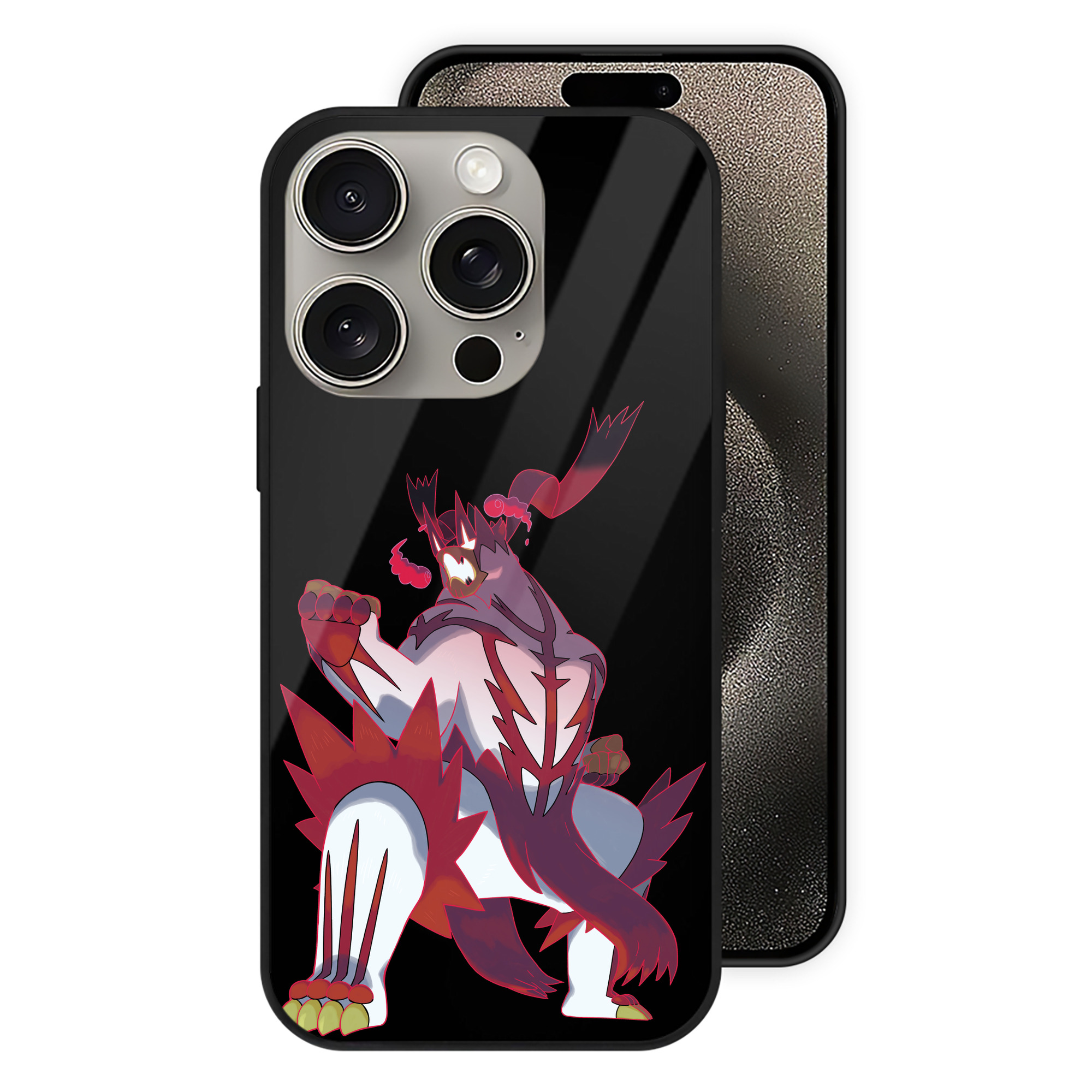 （画像用） ポケットモンスター Pokémon 【iPhone15Pro対応】スマホケース 耐衝撃＆黄変防止 背面ガラス