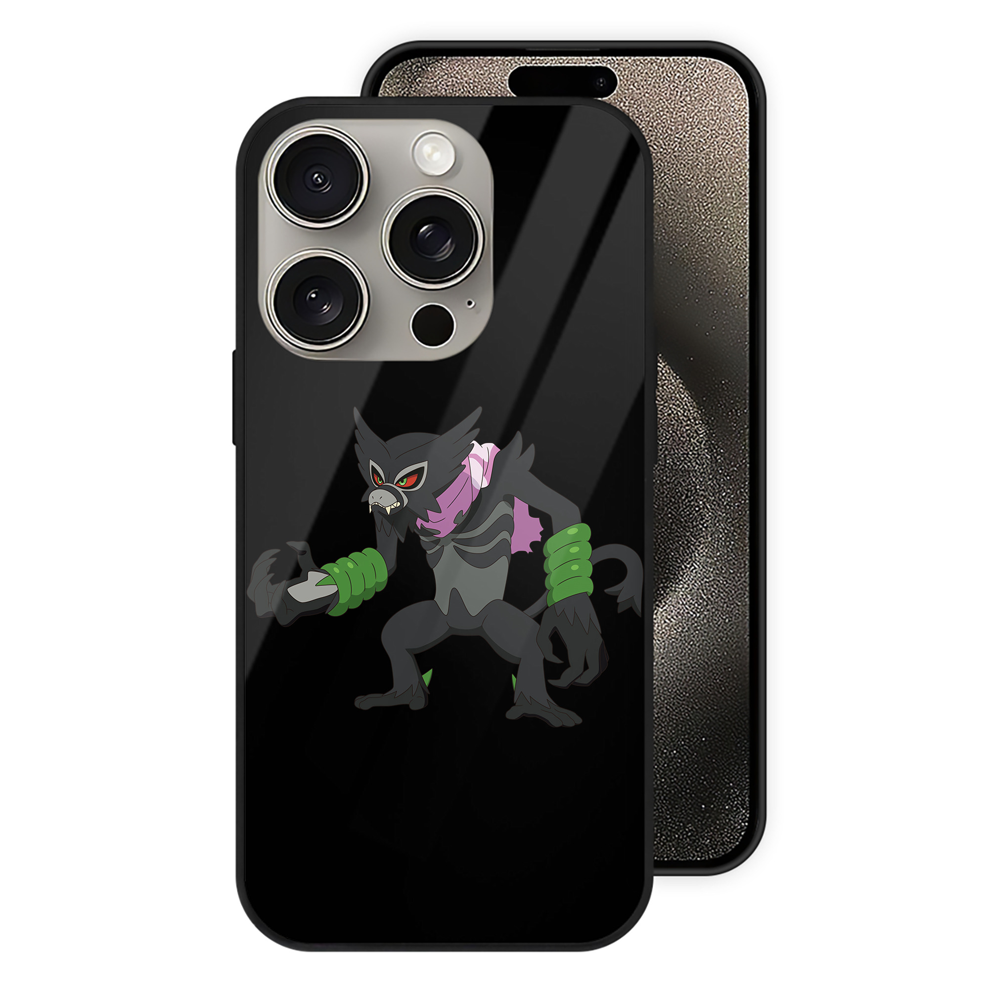 （画像用） ポケットモンスター Pokémon 【iPhone15Pro対応】スマホケース 耐衝撃＆黄変防止 背面ガラス