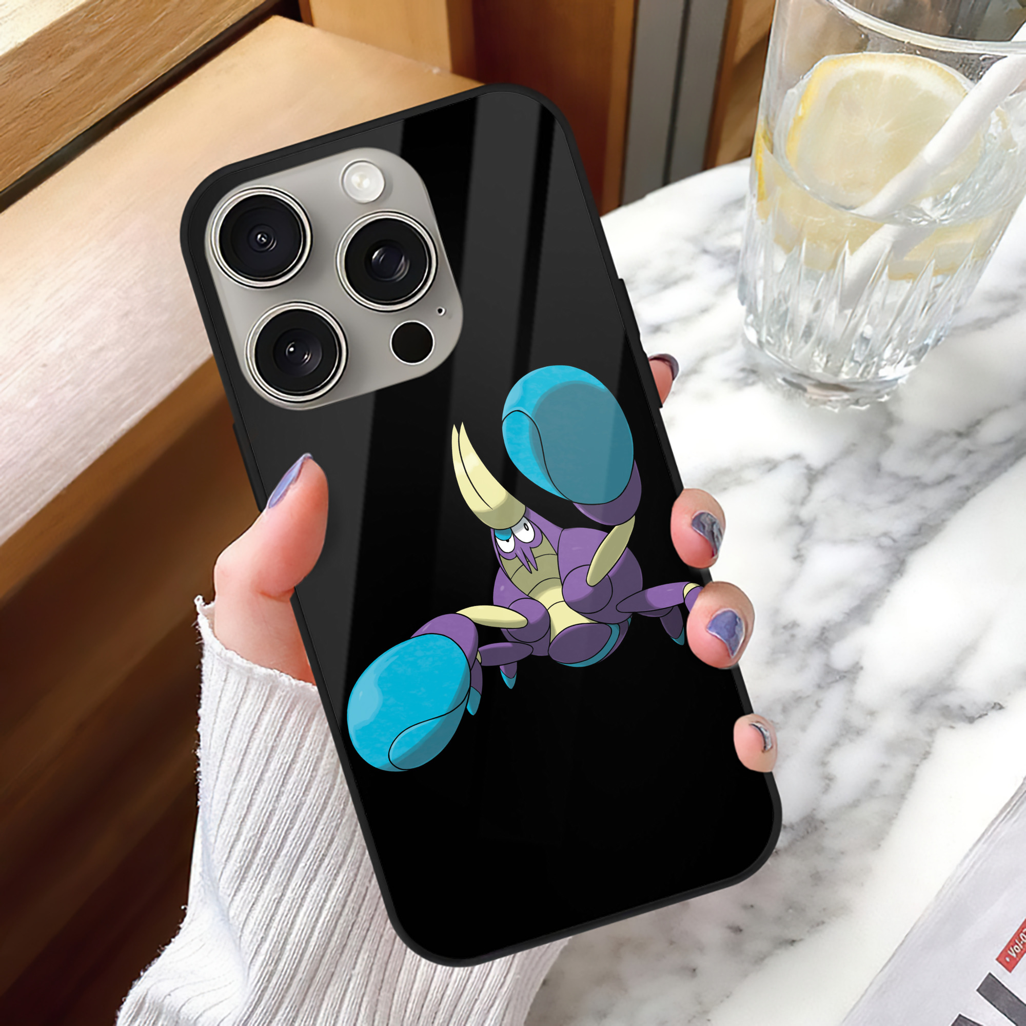 ポケットモンスター Pokémon 【iPhone15Pro対応】スマホケース 耐衝撃＆黄変防止 背面ガラス