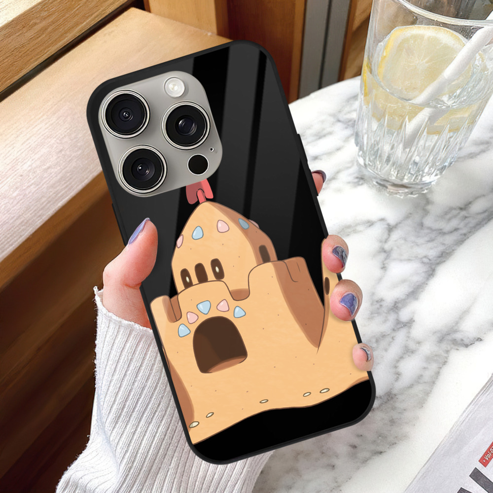 ポケットモンスター Pokémon 【iPhone15Pro対応】スマホケース 耐衝撃＆黄変防止 背面ガラス