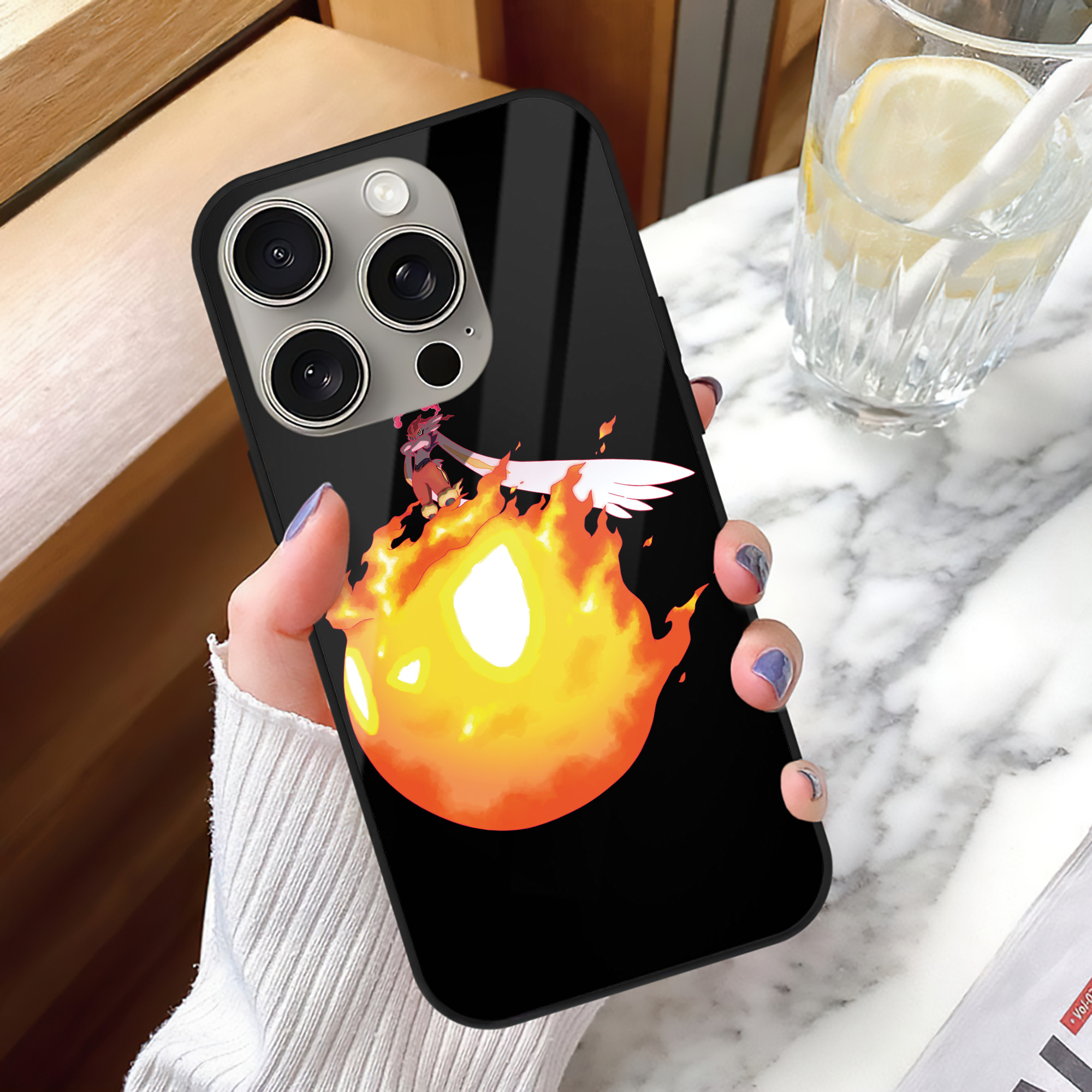 ポケットモンスター Pokémon 【iPhone15Pro対応】スマホケース 耐衝撃＆黄変防止 背面ガラス