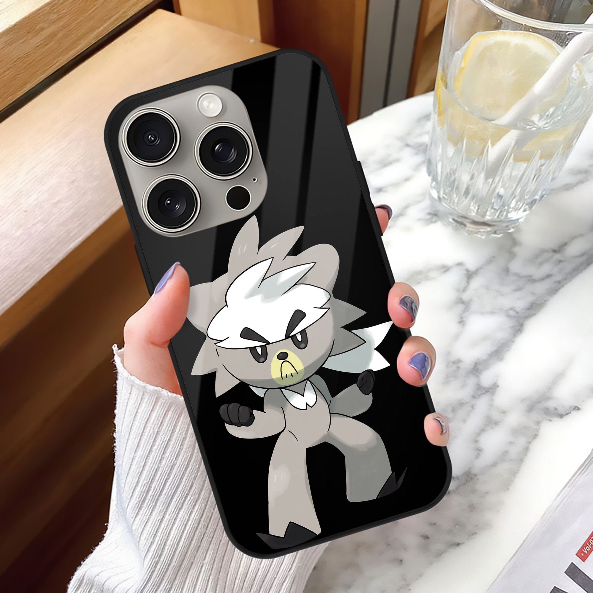 ポケットモンスター Pokémon 【iPhone15Pro対応】スマホケース 耐衝撃＆黄変防止 背面ガラス