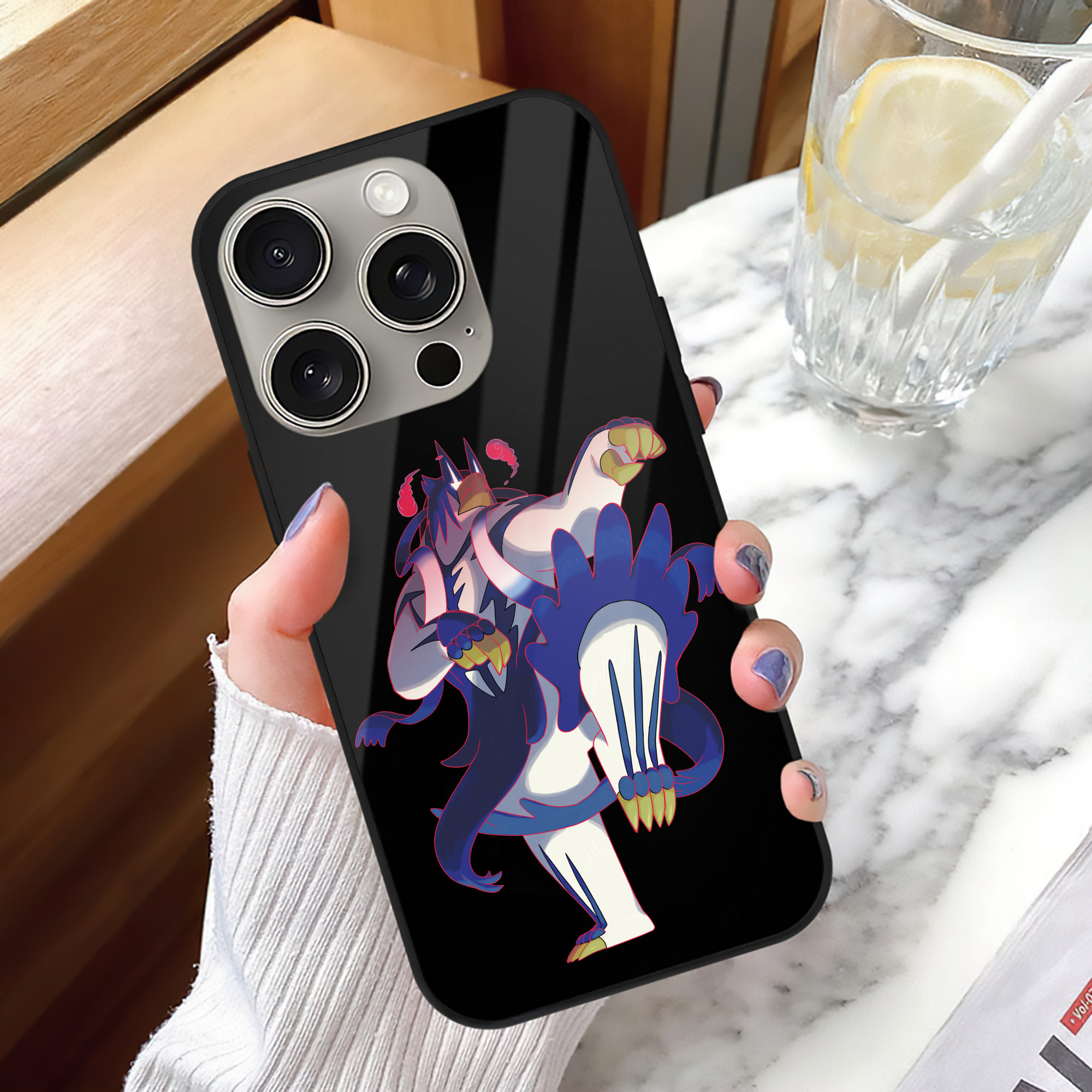 ポケットモンスター Pokémon 【iPhone15Pro対応】スマホケース 耐衝撃＆黄変防止 背面ガラス