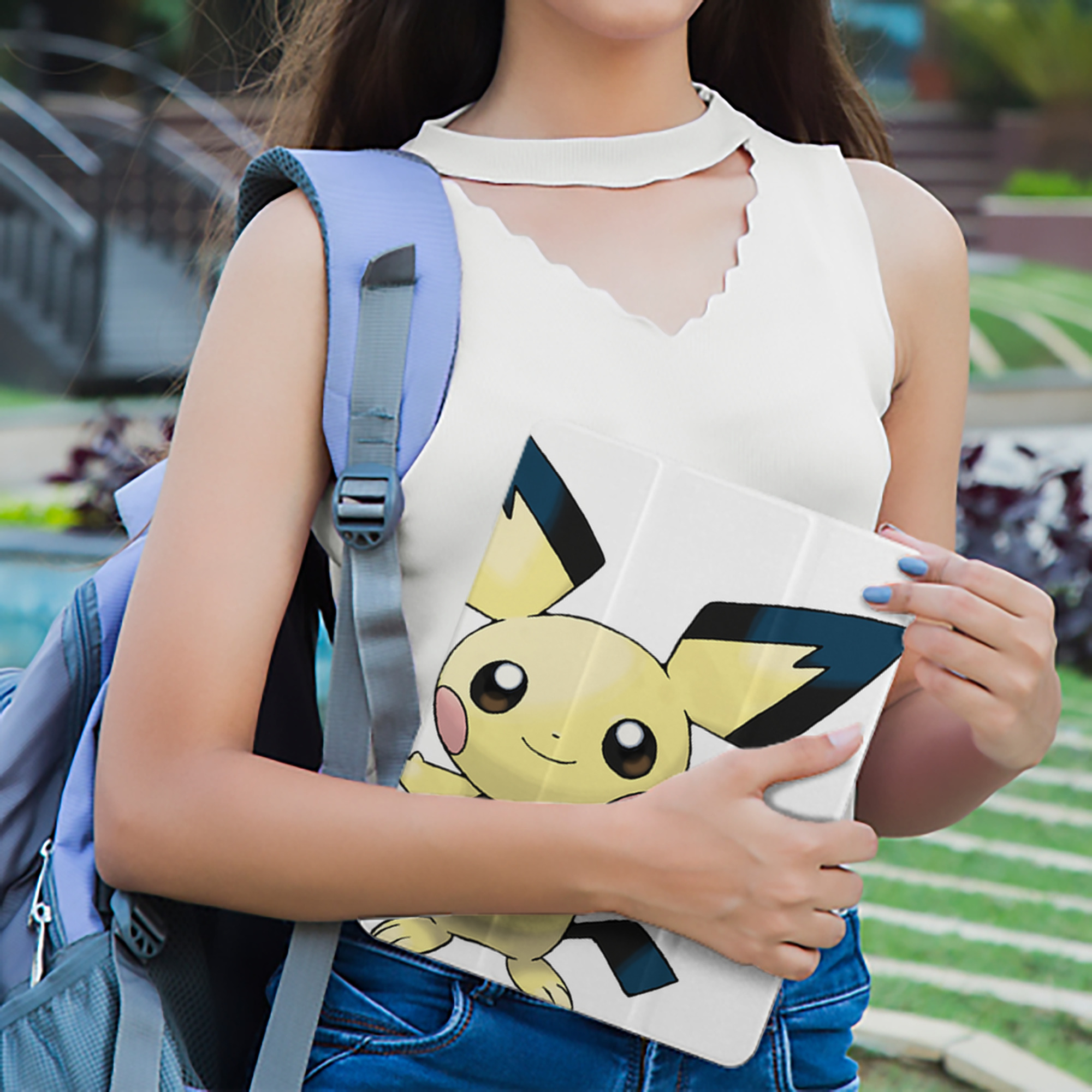 ポケットモンスター Pokémon IPad ケース ペン収納付き 三つ折りスタンド PUレザー×シリコン 対応機種9.5/10.5/10.9インチ