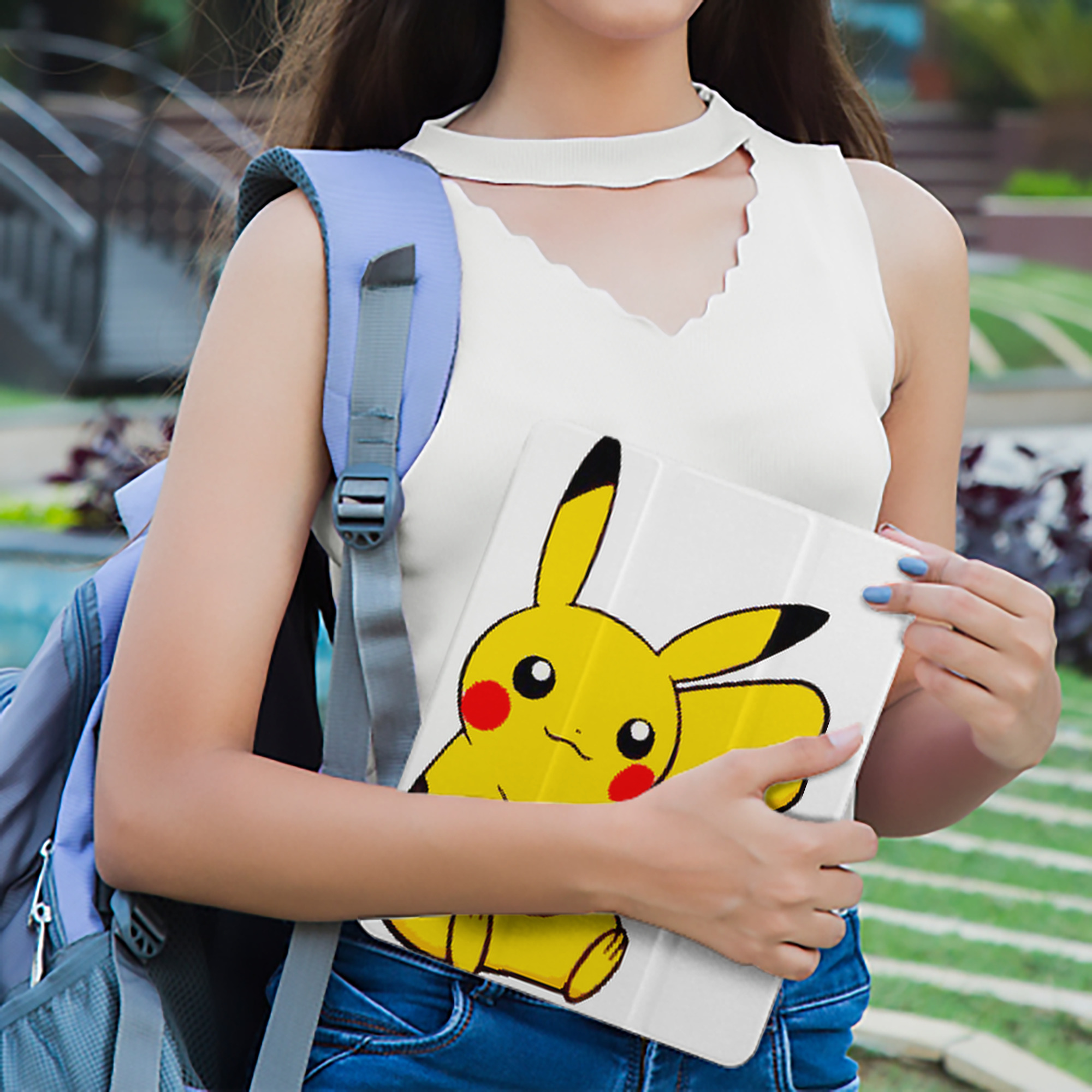 ポケットモンスター Pokémon IPad ケース ペン収納付き 三つ折りスタンド PUレザー×シリコン 対応機種9.5/10.5/10.9インチ
