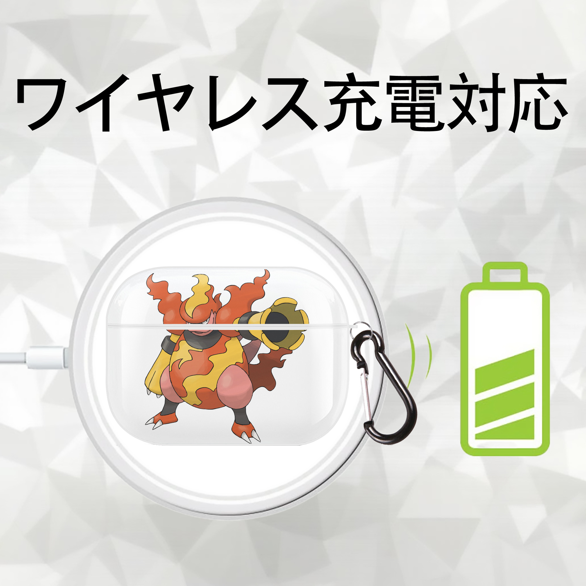 ポケットモンスター Pokémon 【AirPods Pro用】ハードシェル保護ケース 耐衝撃・防指紋・カラビナ付き商品仕様