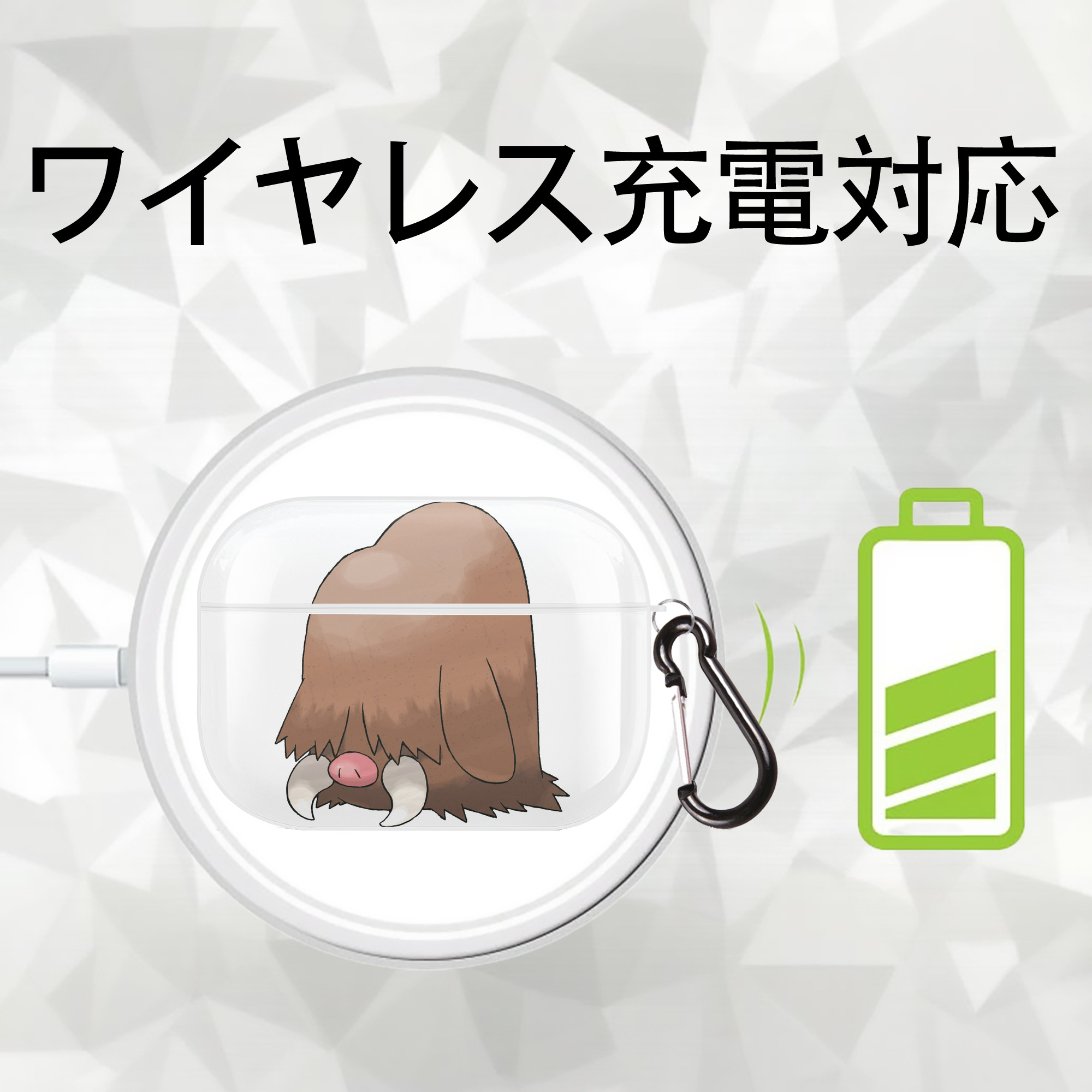 ポケットモンスター Pokémon 【AirPods Pro用】ハードシェル保護ケース 耐衝撃・防指紋・カラビナ付き商品仕様