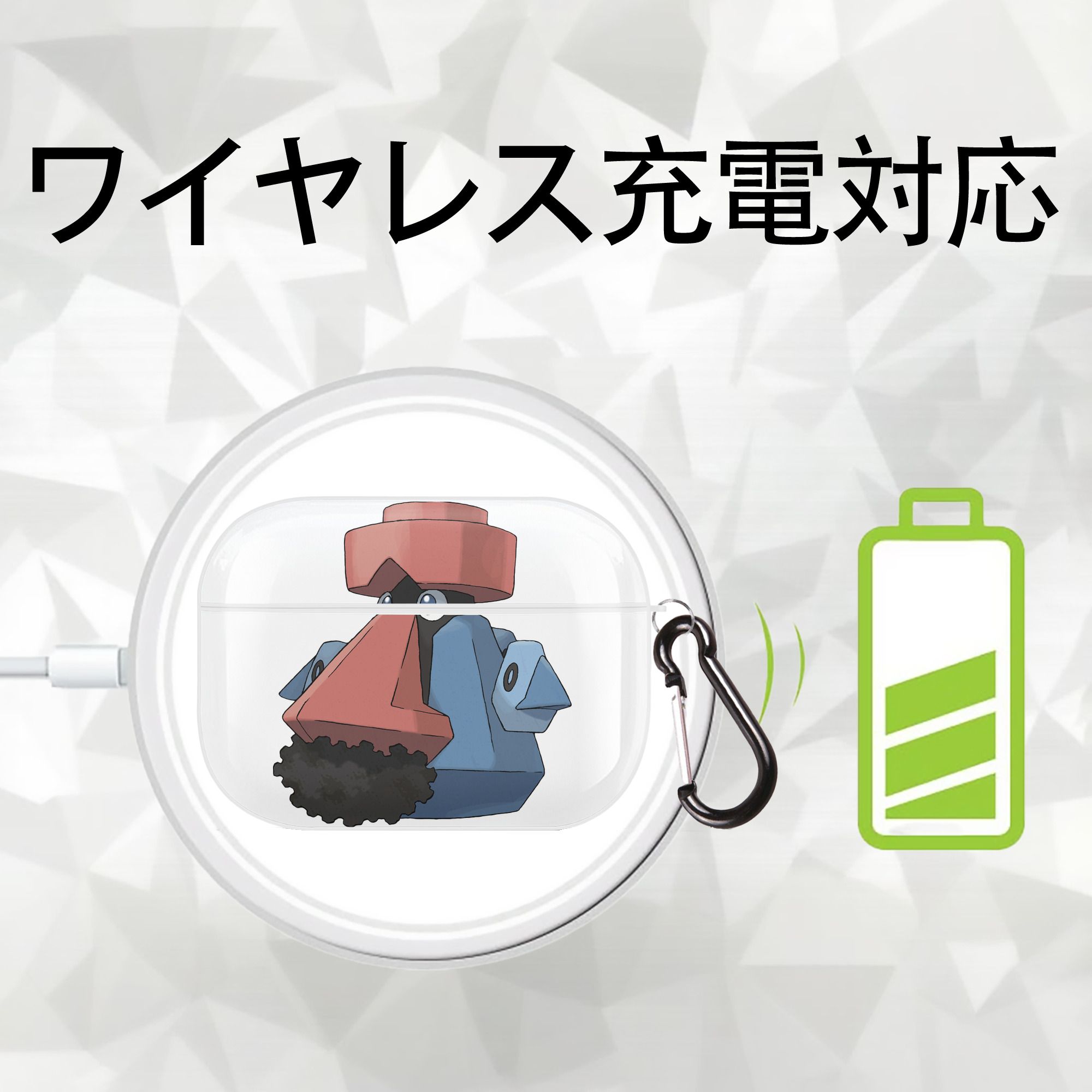 ポケットモンスター Pokémon 【AirPods Pro用】ハードシェル保護ケース 耐衝撃・防指紋・カラビナ付き商品仕様