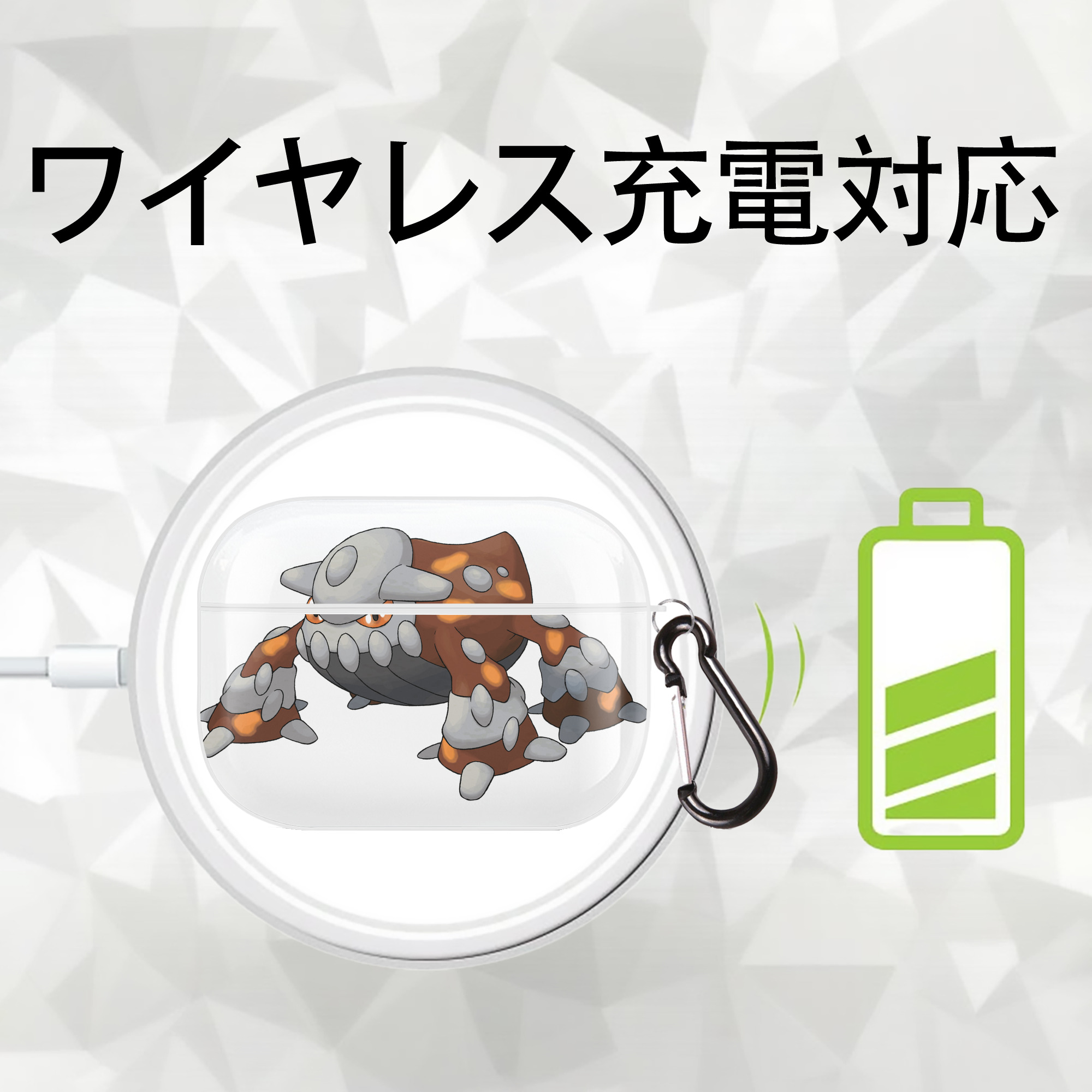 ポケットモンスター Pokémon 【AirPods Pro用】ハードシェル保護ケース 耐衝撃・防指紋・カラビナ付き商品仕様