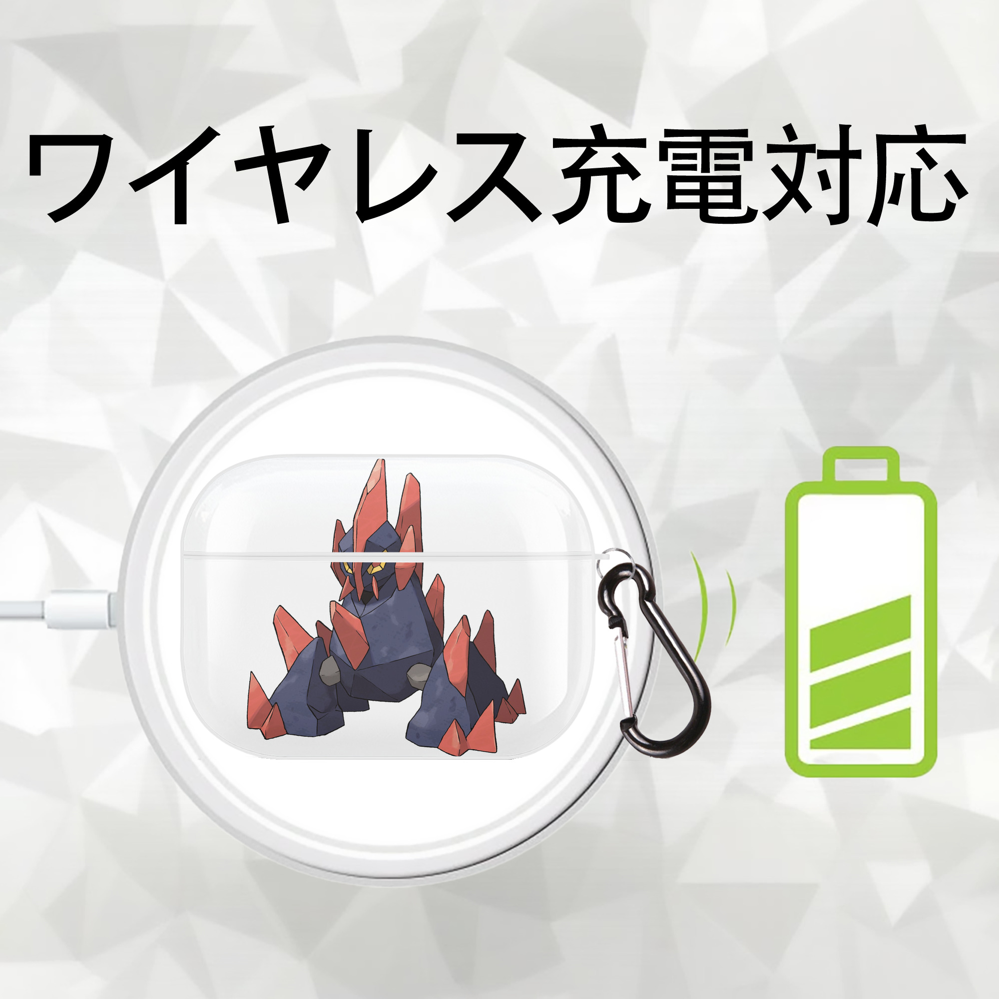 ポケットモンスター Pokémon 【AirPods Pro用】ハードシェル保護ケース 耐衝撃・防指紋・カラビナ付き商品仕様