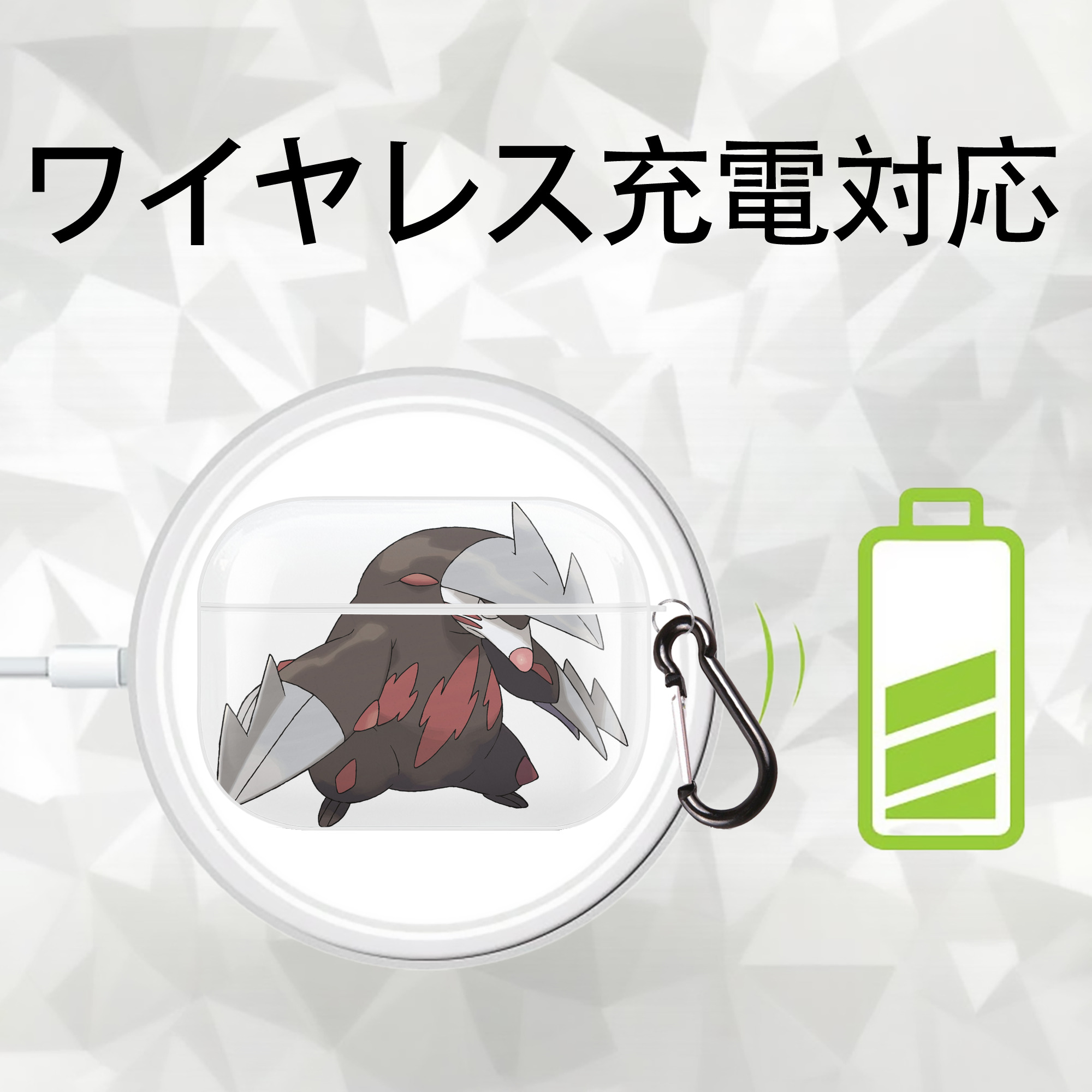 ポケットモンスター Pokémon 【AirPods Pro用】ハードシェル保護ケース 耐衝撃・防指紋・カラビナ付き商品仕様